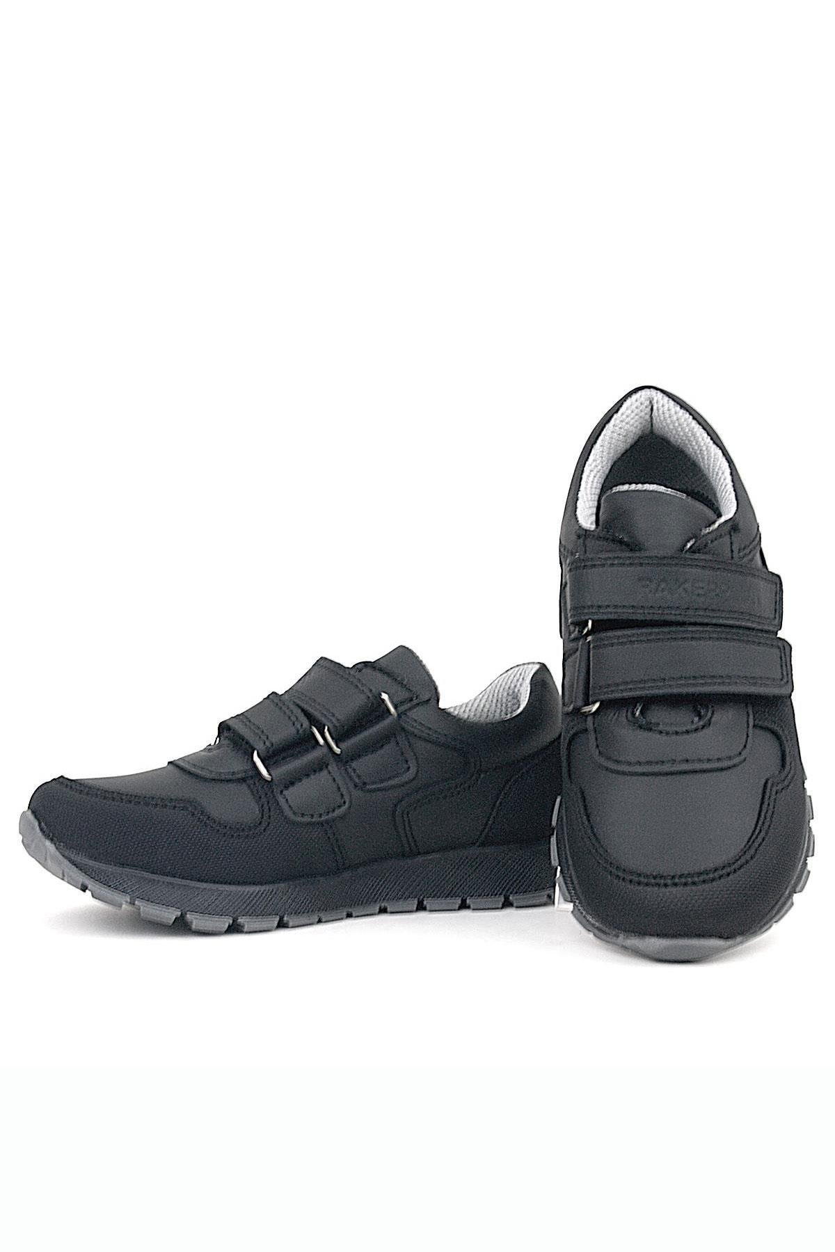 Hakiki Deri Siyah Çocuk Spor Günlük Ayakkabı - Görsel 7