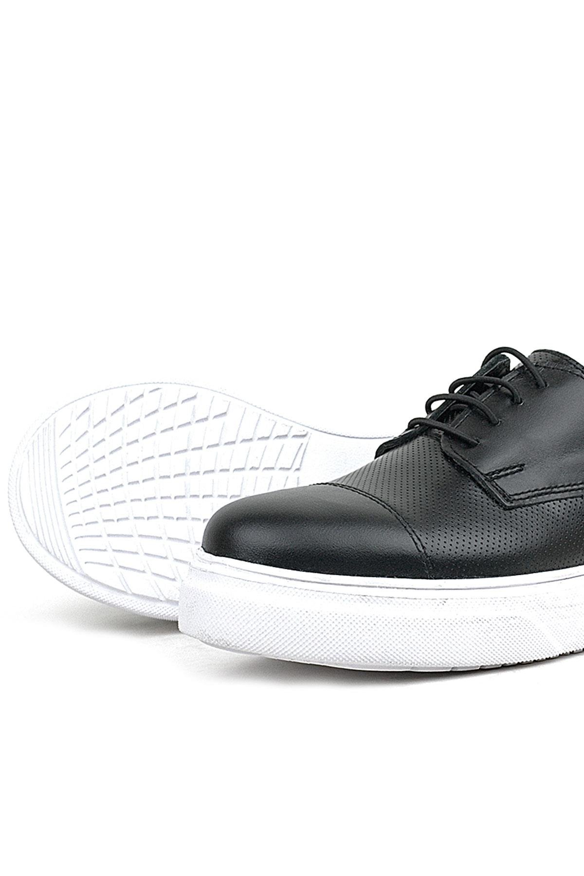 Siyah Yüksek Hafif Taban Çocuk Klasik Ayakkabı - Görsel 9