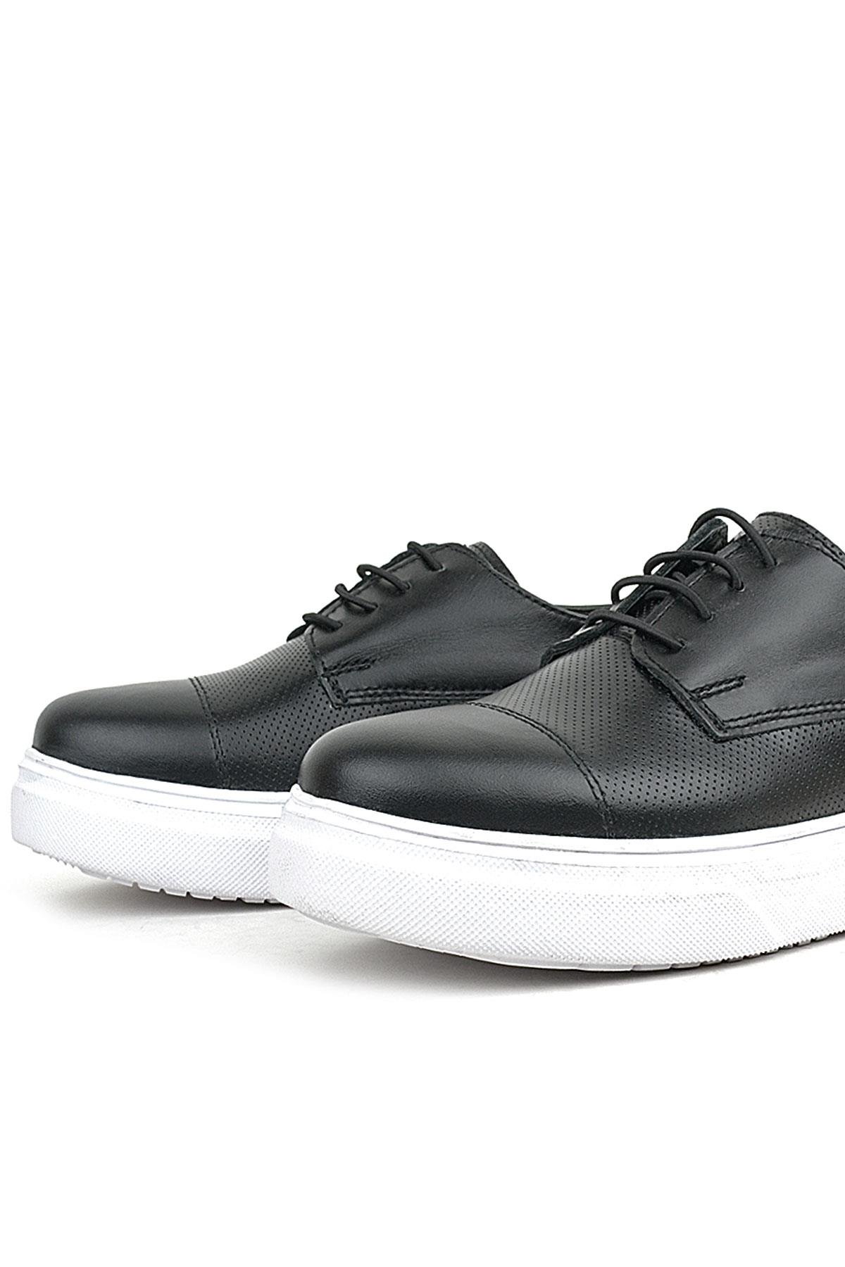 Siyah Yüksek Hafif Taban Çocuk Klasik Ayakkabı - Görsel 10