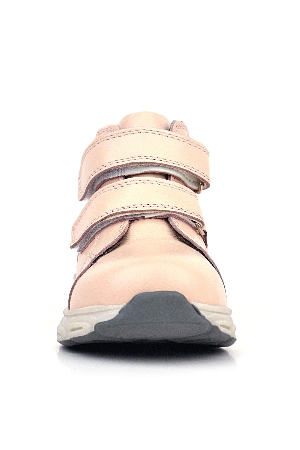 Hakiki Deri Pembe Cırtlı Spor Kız Bebek Bot - Görsel 5