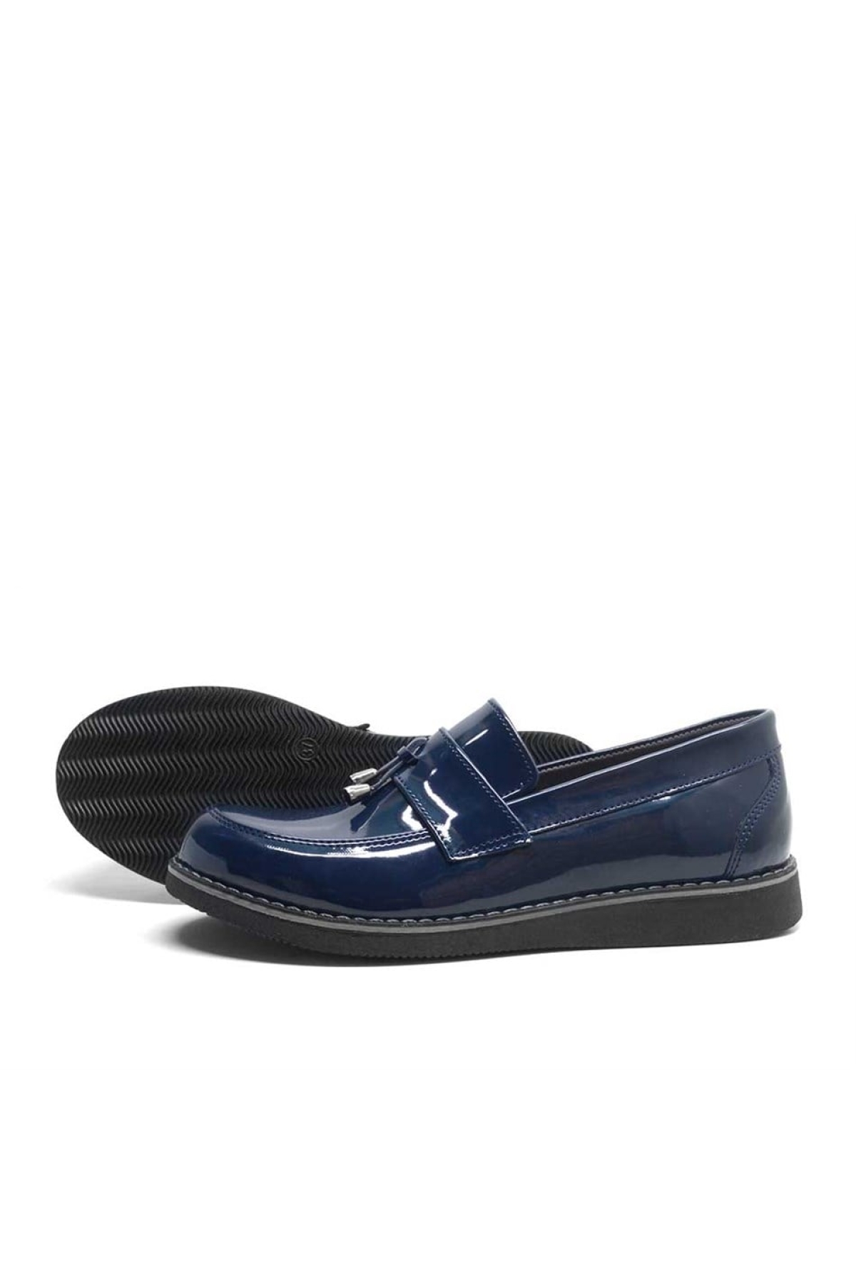 Lacivert Rugan Loafer Genç Okul Ayakkabısı - Görsel 6
