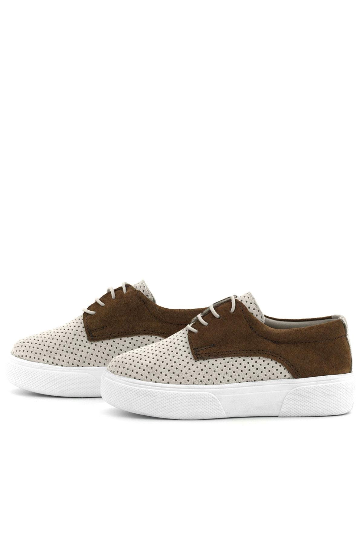 Hakiki Deri Beyaz Taba Lastikli Erkek Çocuk Günlük Ayakkabı - Görsel 7