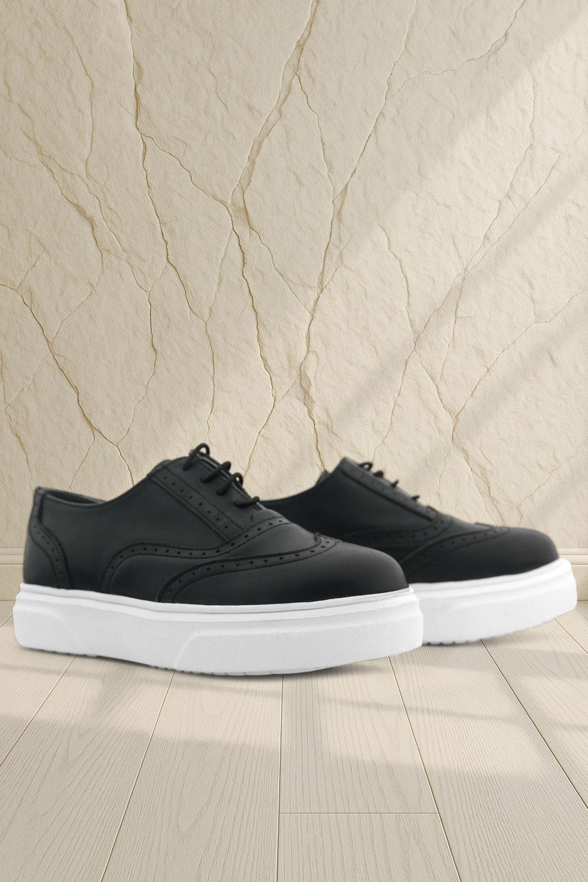 Hakiki Deri Siyah Hafif Taban Çocuk Oxford Klasik Ayakkabı - Görsel 2