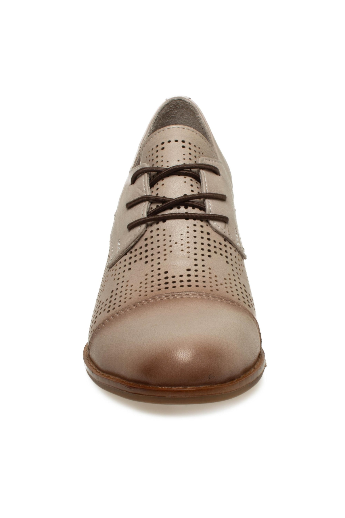 D24Ya-650Z Topuklu Krem Kadın Ayakkabı - Görsel 4