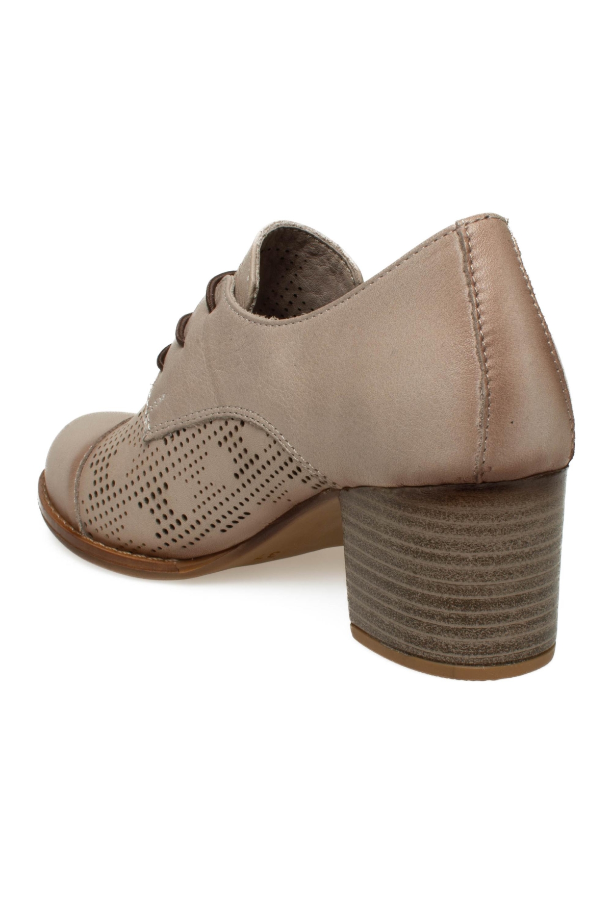 D24Ya-650Z Topuklu Krem Kadın Ayakkabı - Görsel 5