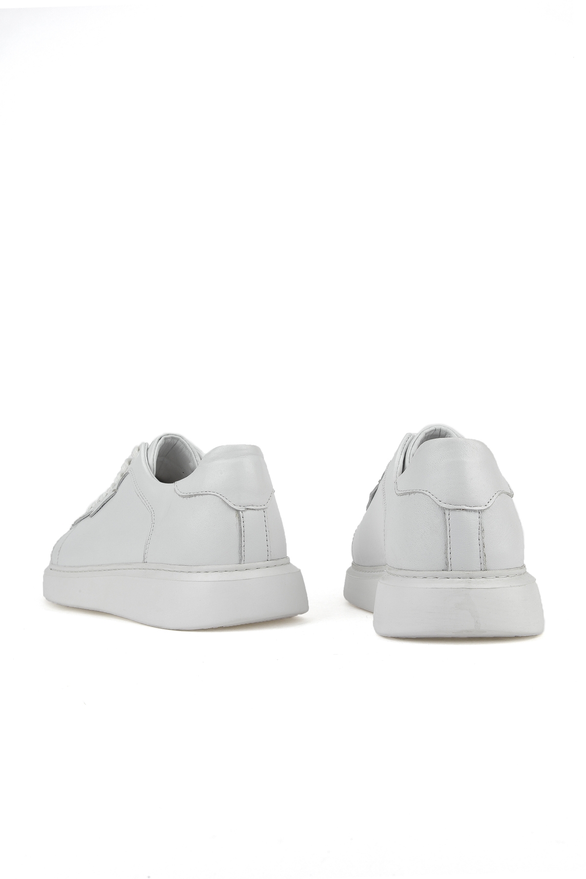 Erkek Hakiki Deri Sneaker 151423Z512 Beyaz - Görsel 4