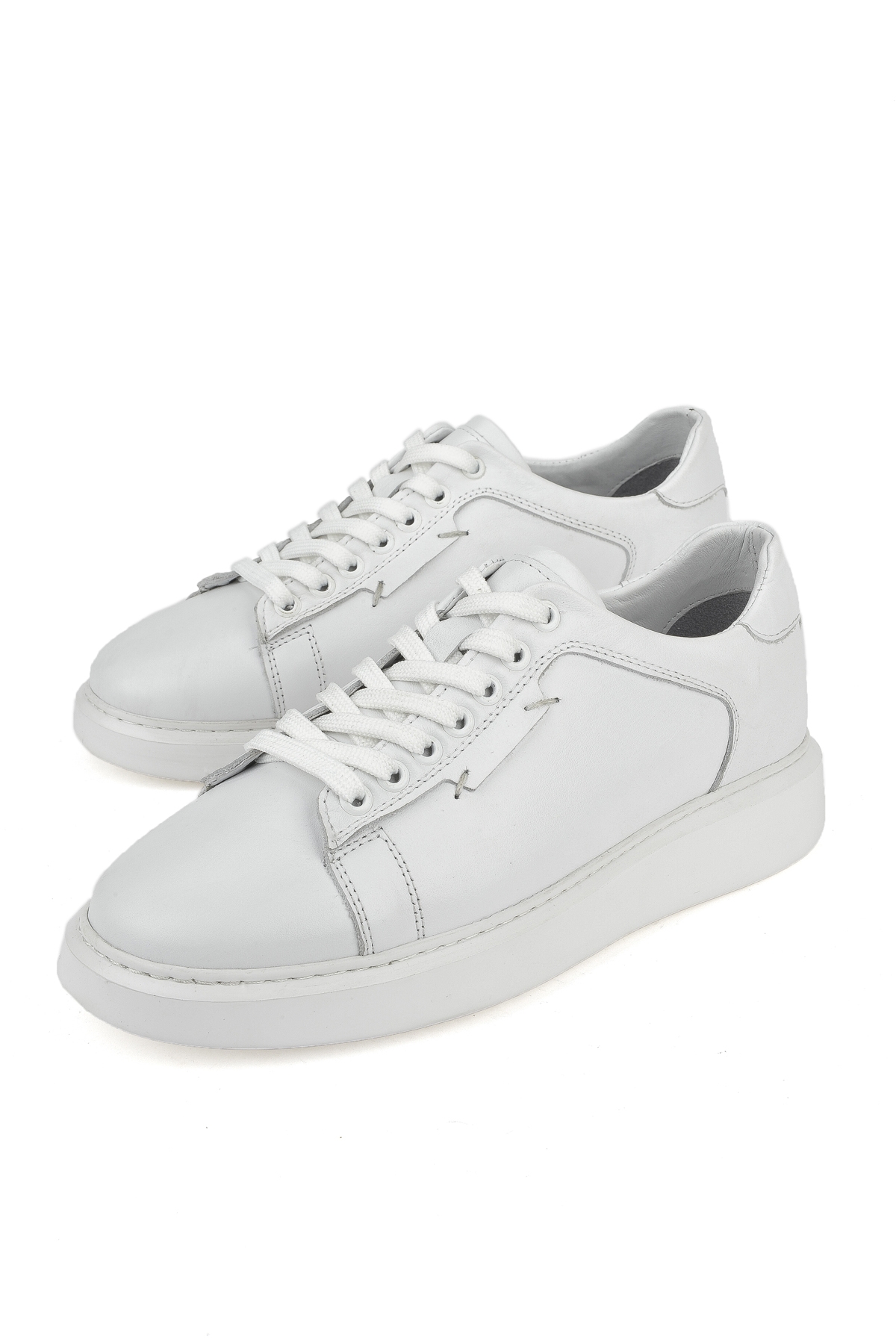 Erkek Hakiki Deri Sneaker 151423Z512 Beyaz - Görsel 6