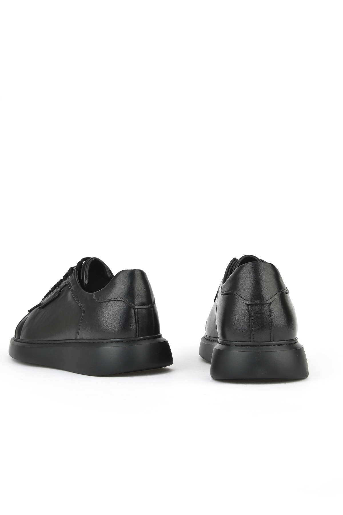 Erkek Hakiki Deri Sneaker 151423Z512 Siyah - Görsel 4