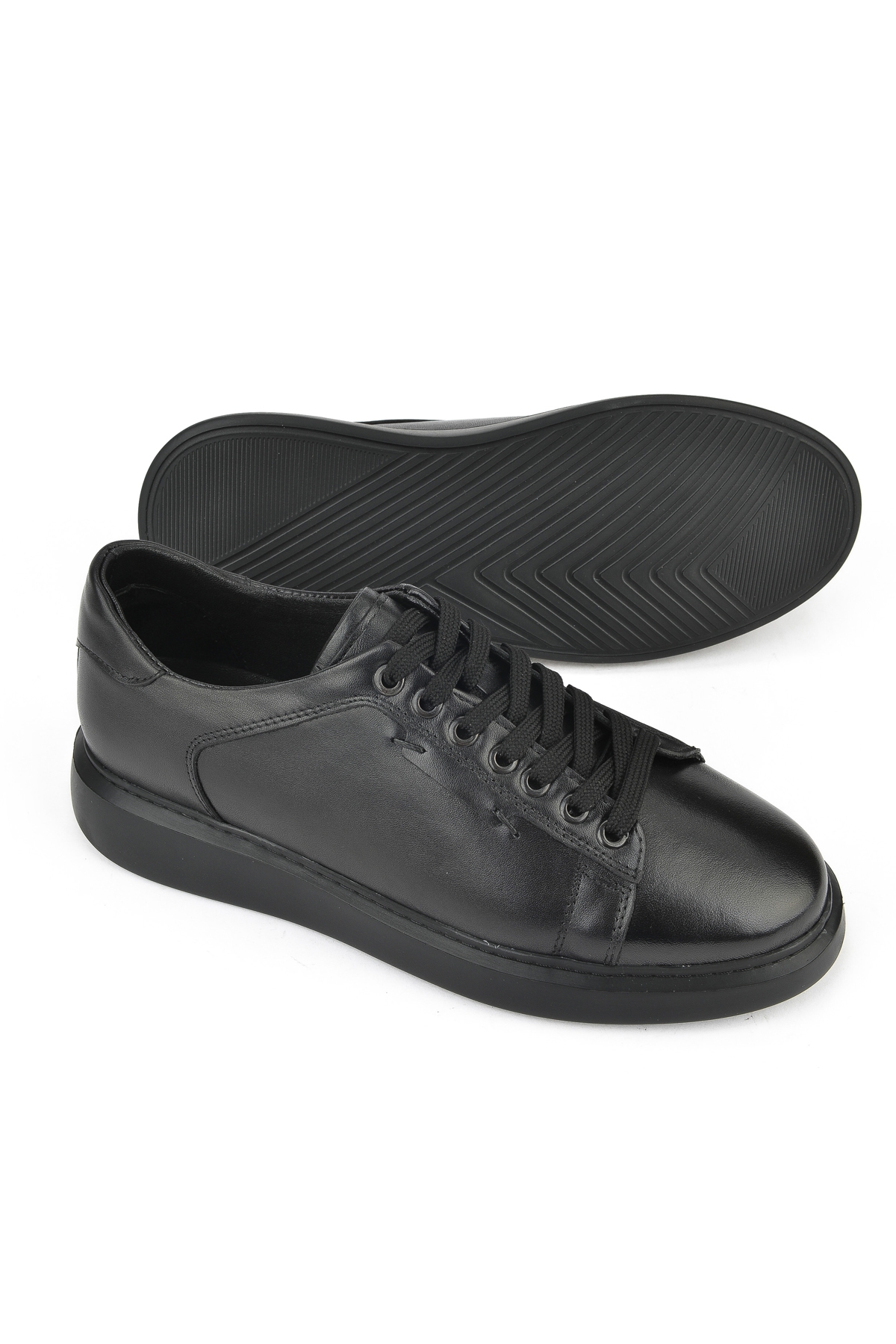 Erkek Hakiki Deri Sneaker 151423Z512 Siyah - Görsel 5