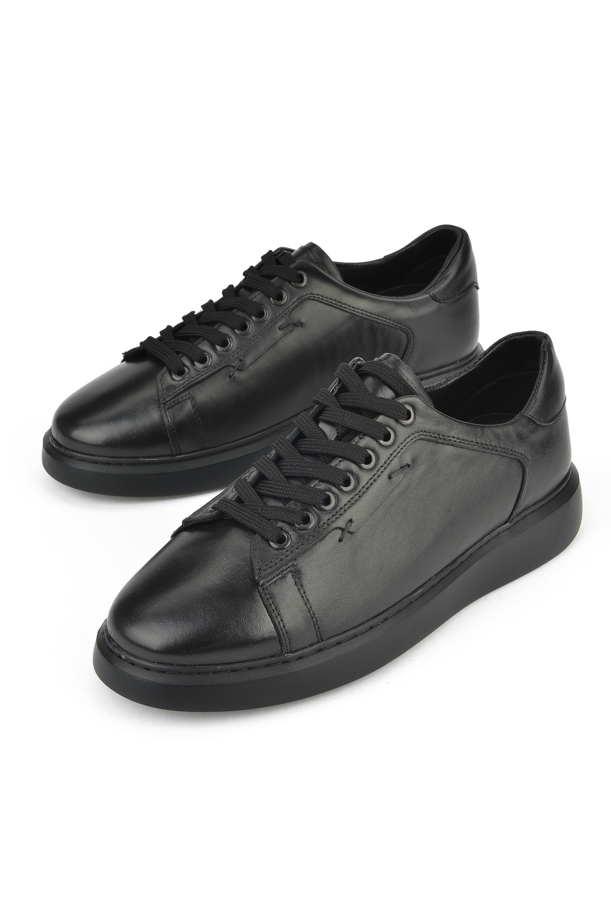 Erkek Hakiki Deri Sneaker 151423Z512 Siyah - Görsel 6