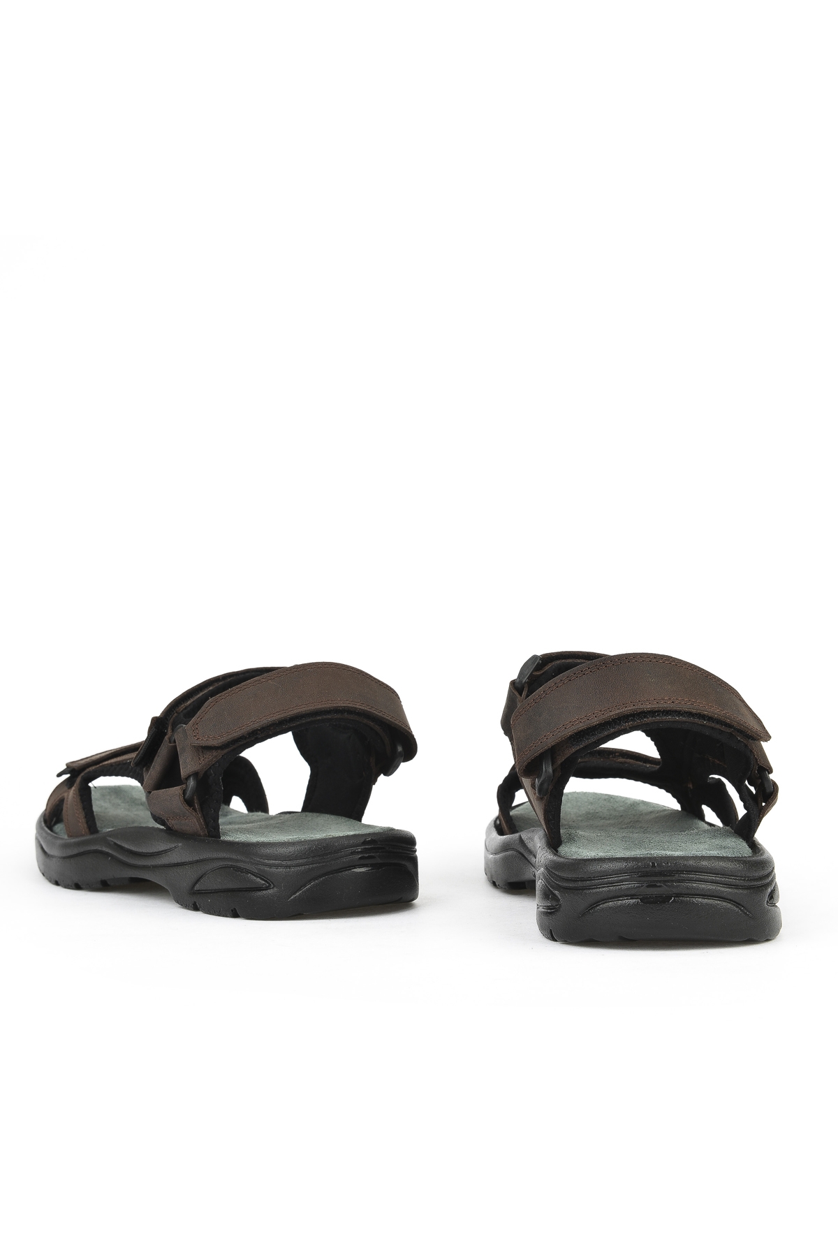 Erkek Hakiki Deri Sandalet 1511052Z5340 Kahve - Görsel 4