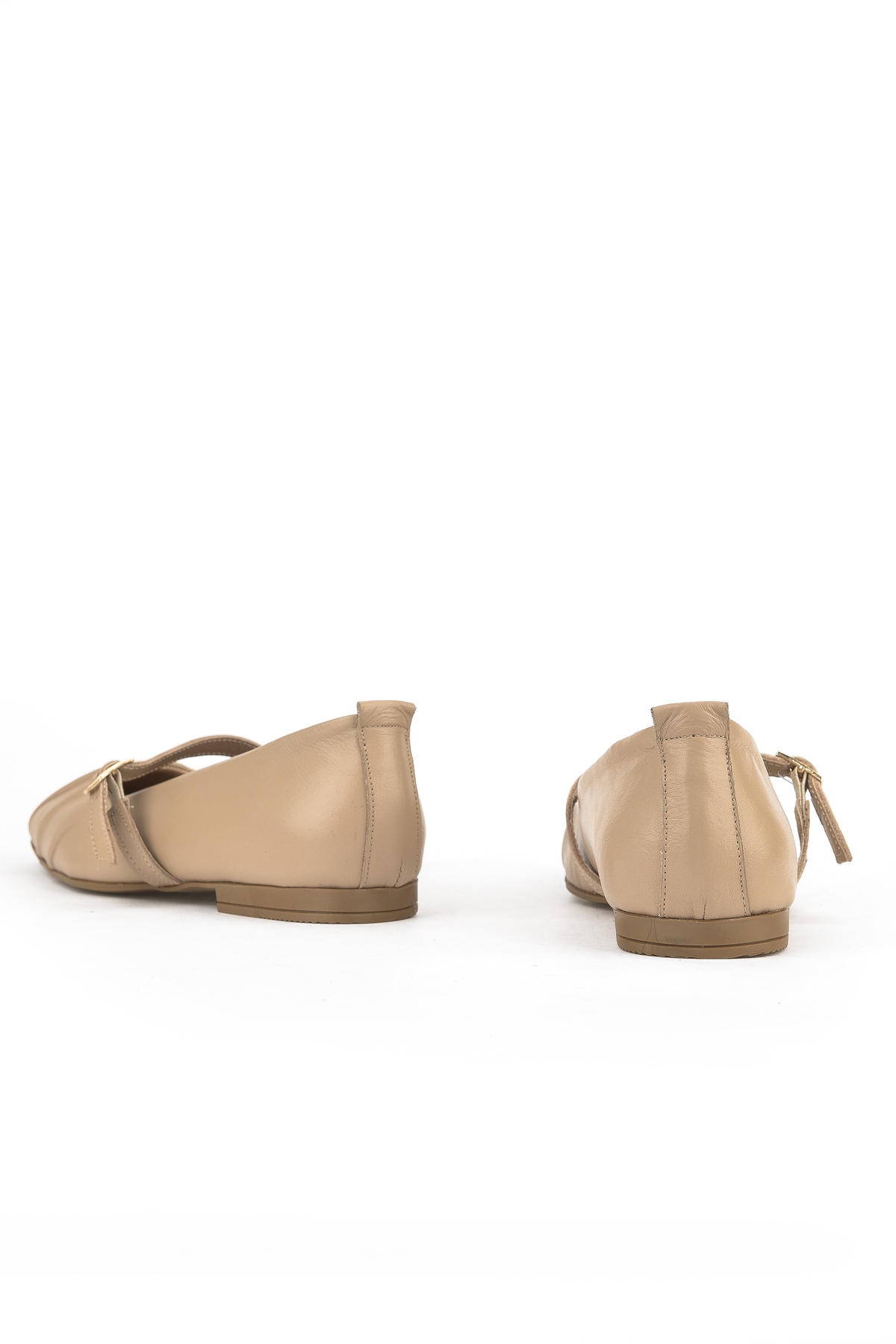 Kadın Hakiki Deri Babet 1531054Z3436 Ten - Görsel 4