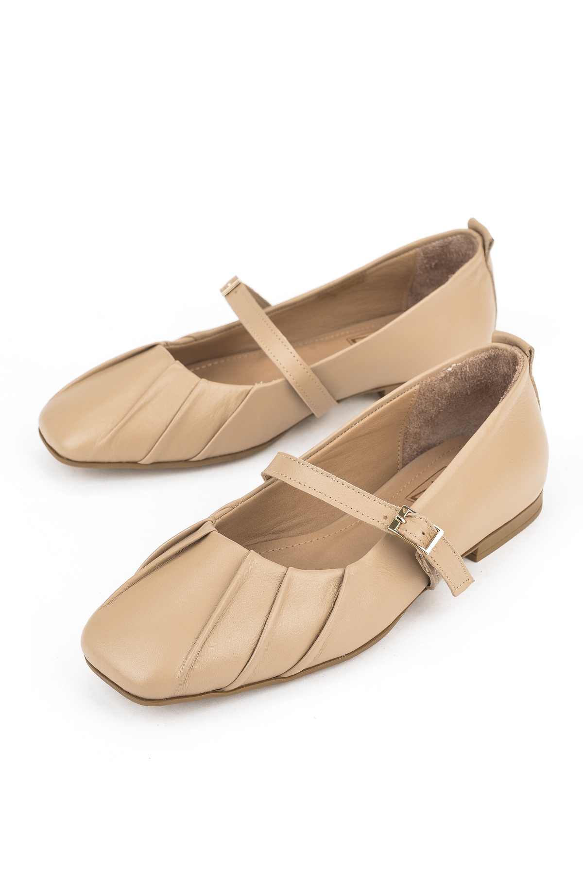 Kadın Hakiki Deri Babet 1531054Z3436 Ten - Görsel 6