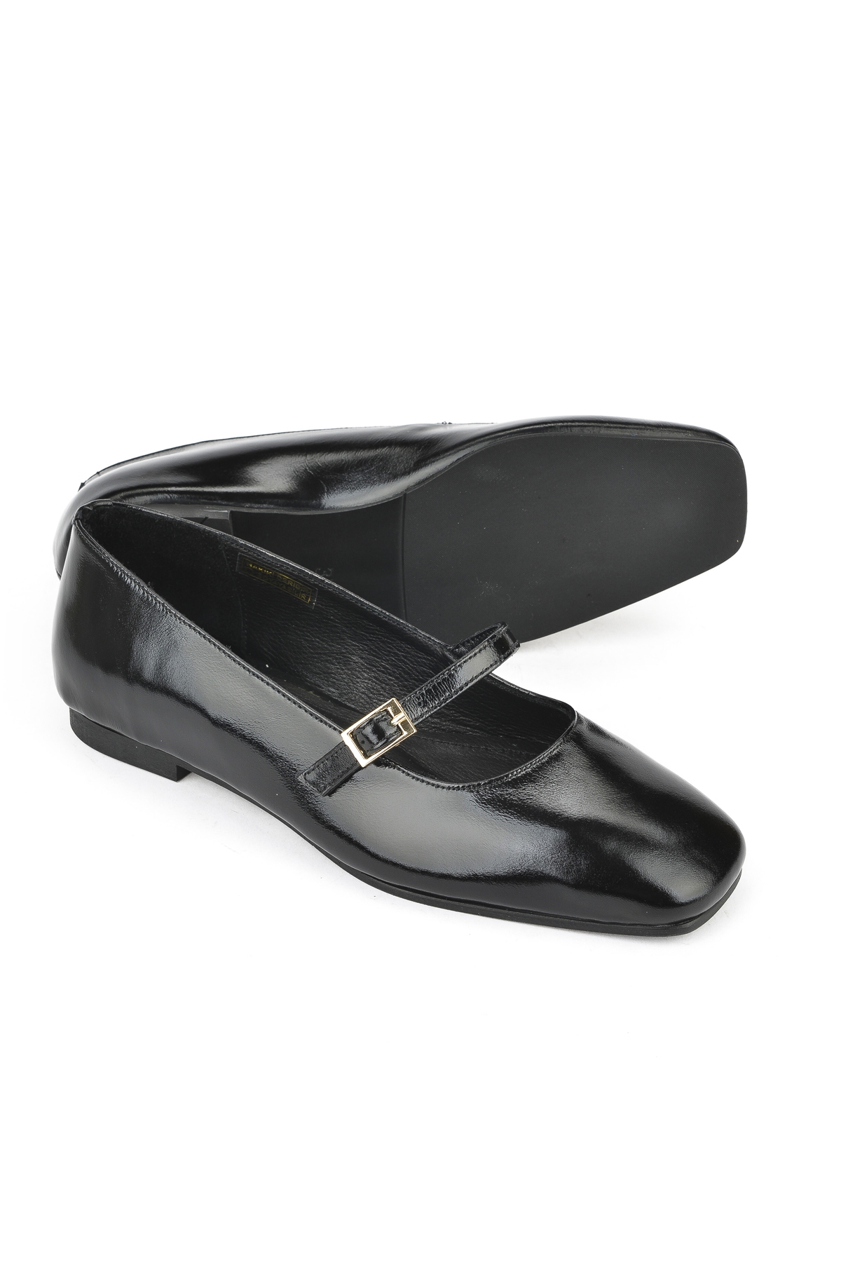 Kadın Hakiki Deri Babet 1531054Z3443 Siyah - Görsel 5