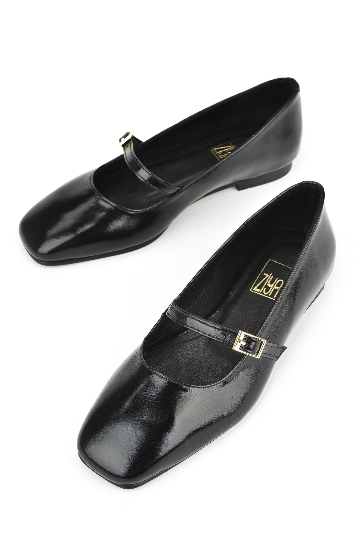 Kadın Hakiki Deri Babet 1531054Z3443 Siyah - Görsel 6