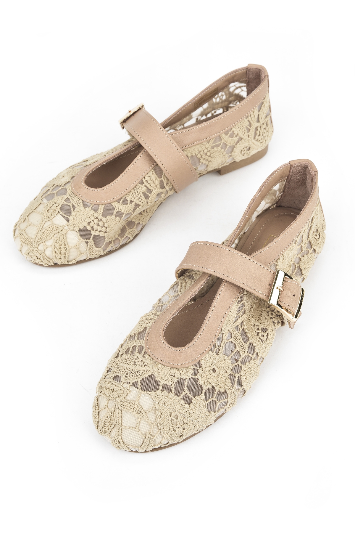 Kadın Hakiki Deri Babet 1531054Z2971 Ten - Görsel 6