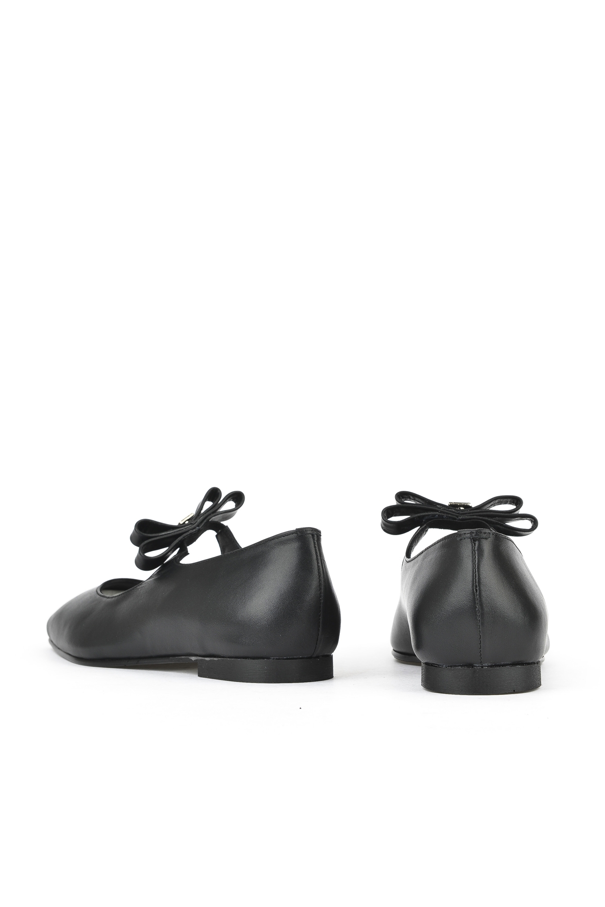 Kadın Hakiki Deri Babet 1531054Z3441 Siyah - Görsel 4