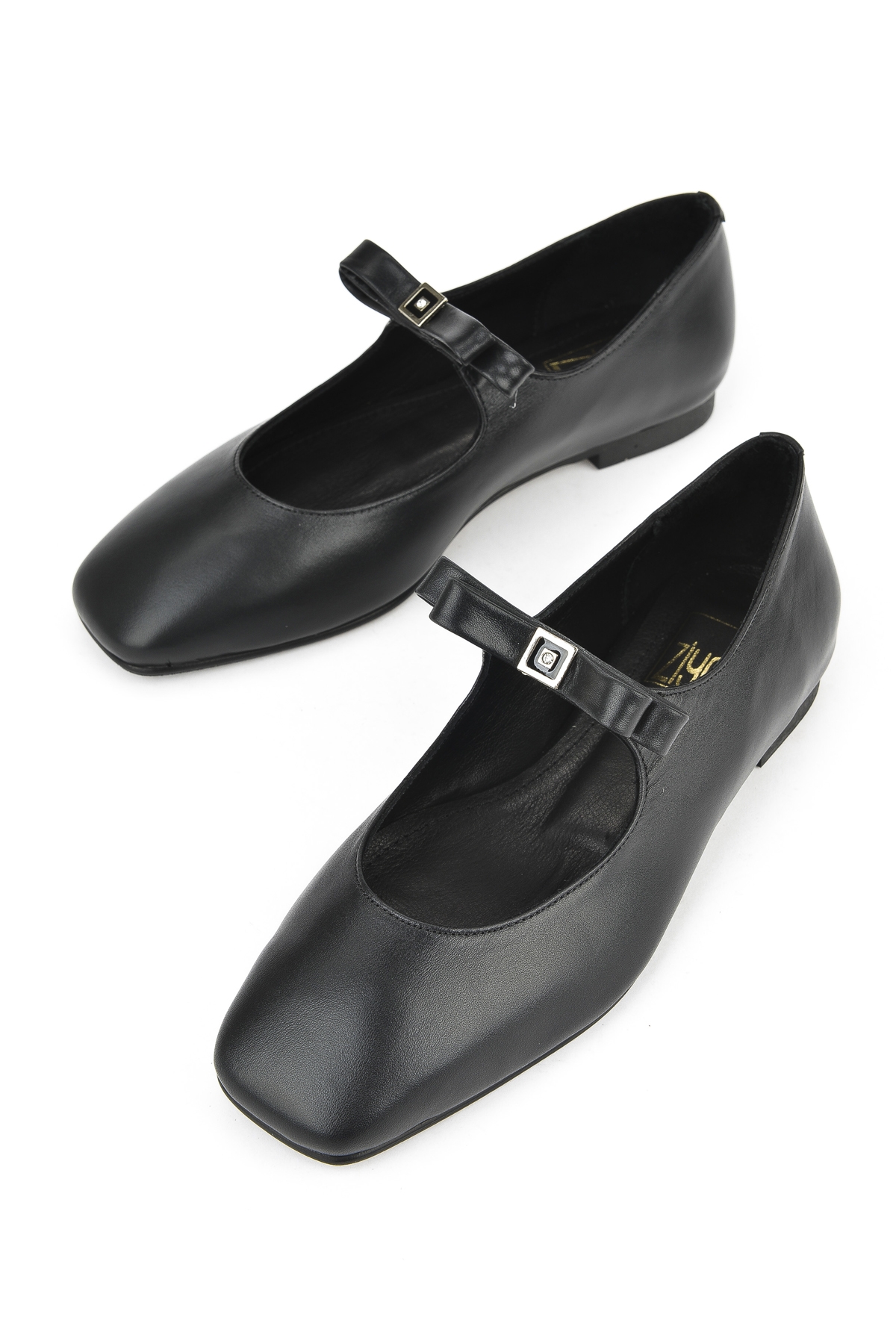 Kadın Hakiki Deri Babet 1531054Z3441 Siyah - Görsel 6