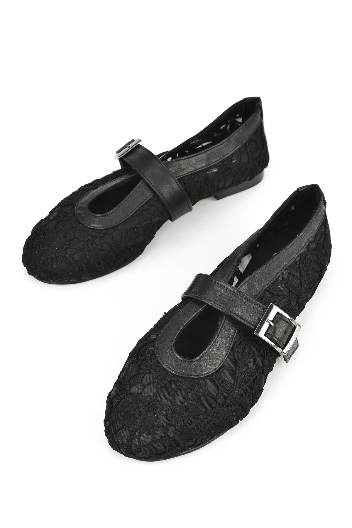 Kadın Hakiki Deri Babet 1531054Z2971 Siyah - Görsel 6