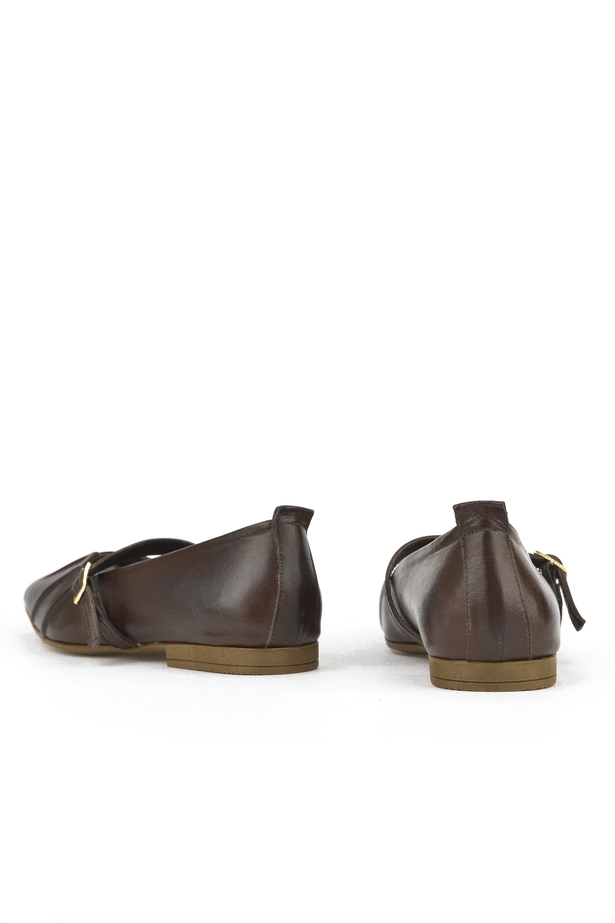 Kadın Hakiki Deri Babet 1531054Z3436 Kahve - Görsel 4