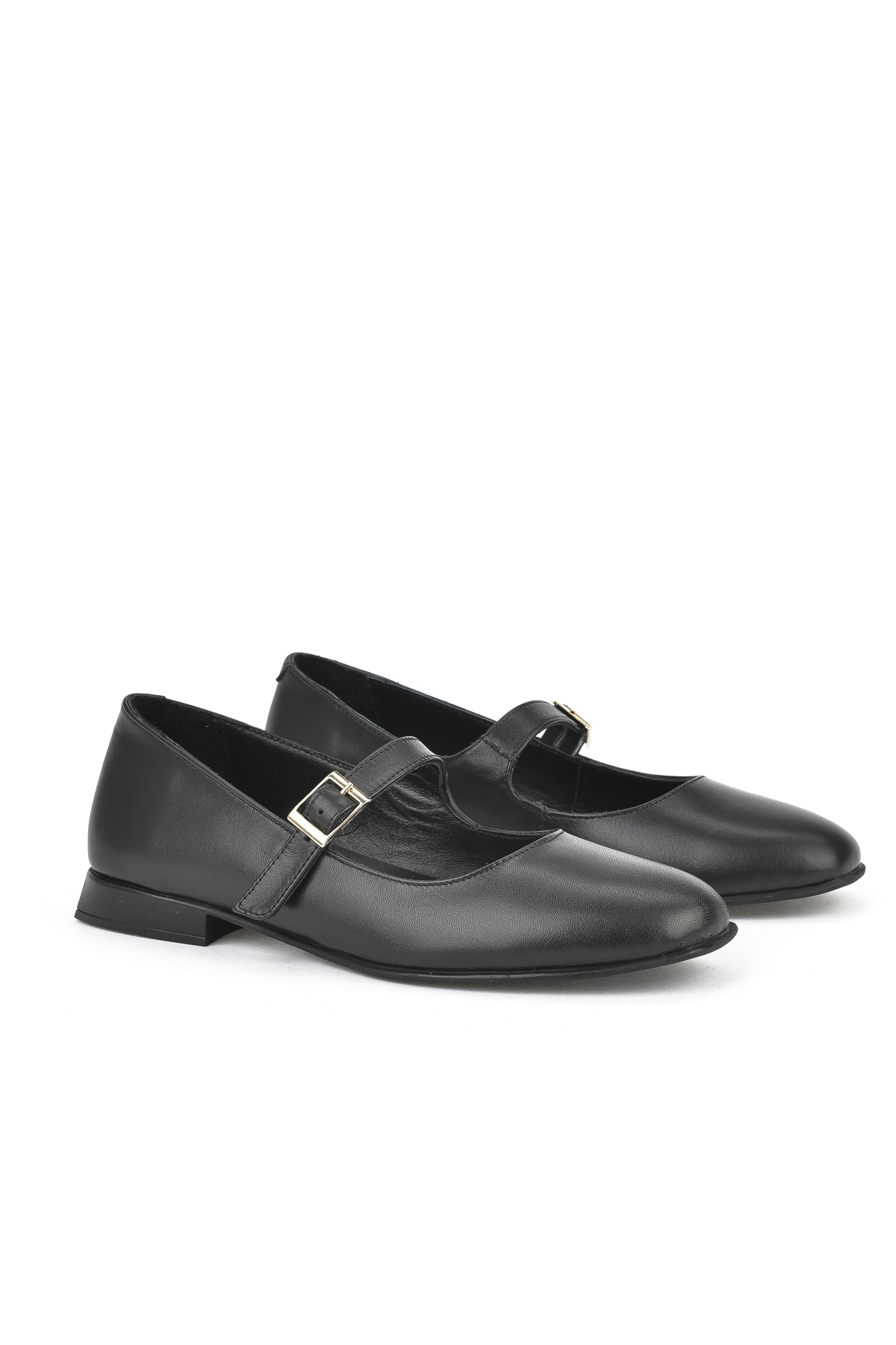 Kadın Hakiki Deri Babet 1531050Z25100780K Siyah - Görsel 3