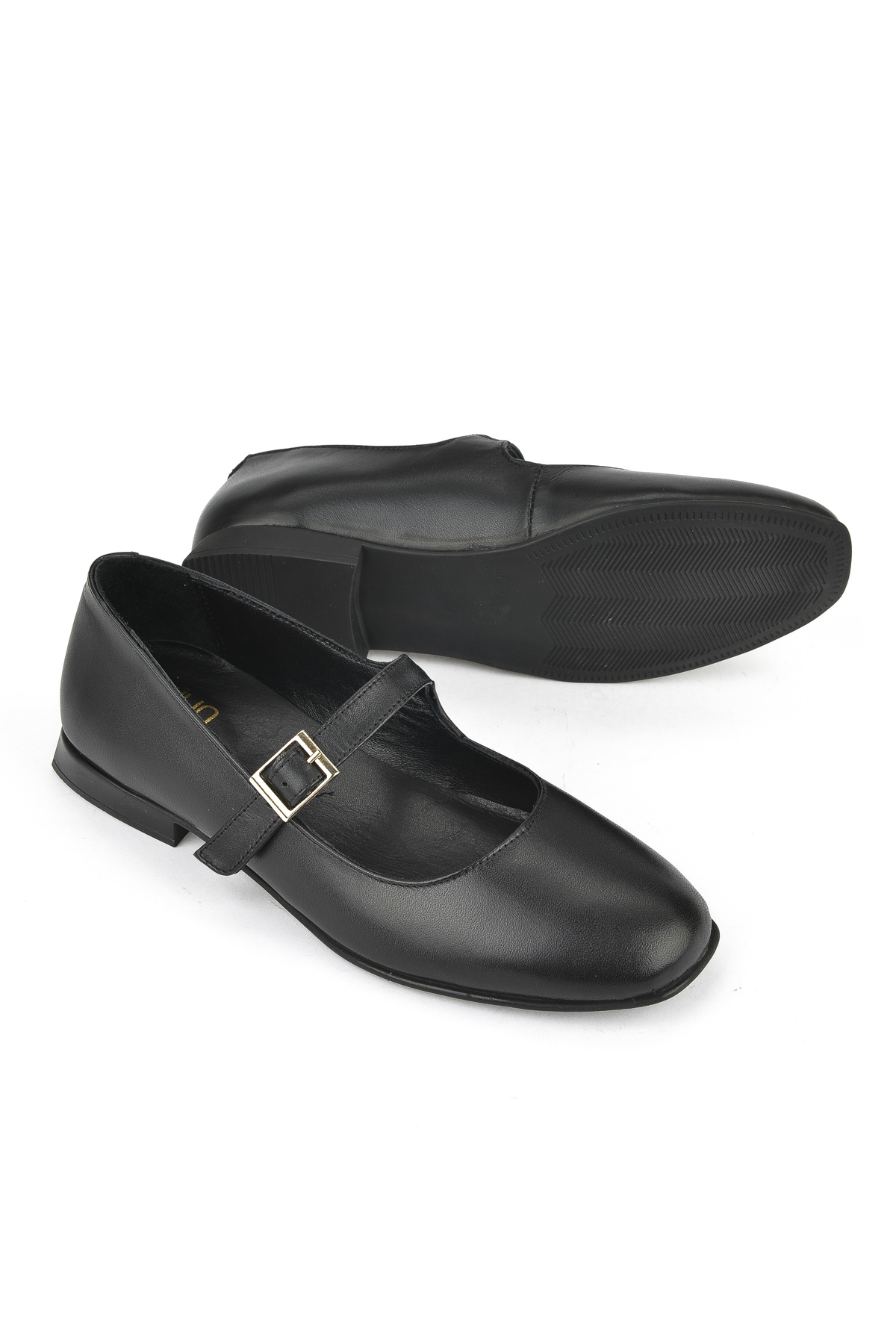 Kadın Hakiki Deri Babet 1531050Z25100780K Siyah - Görsel 5