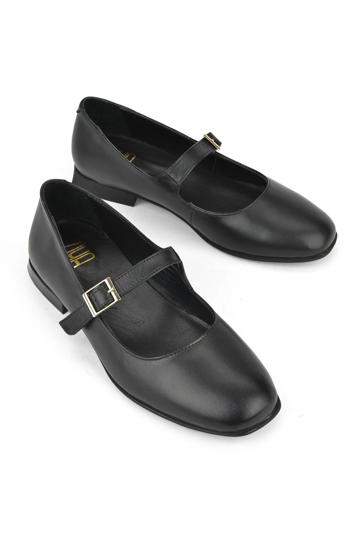 Kadın Hakiki Deri Babet 1531050Z25100780K Siyah - Görsel 6