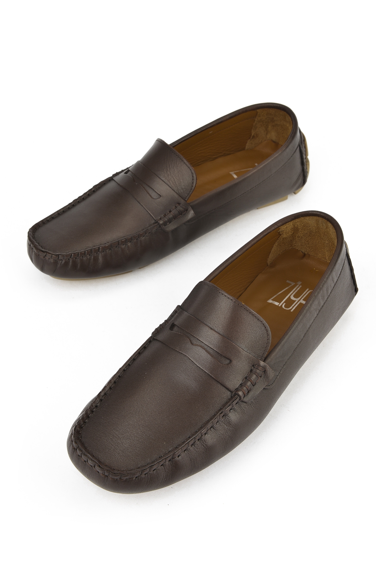 Erkek Hakiki Deri Ayakkabı 151986Z4289 Kahve - Görsel 6