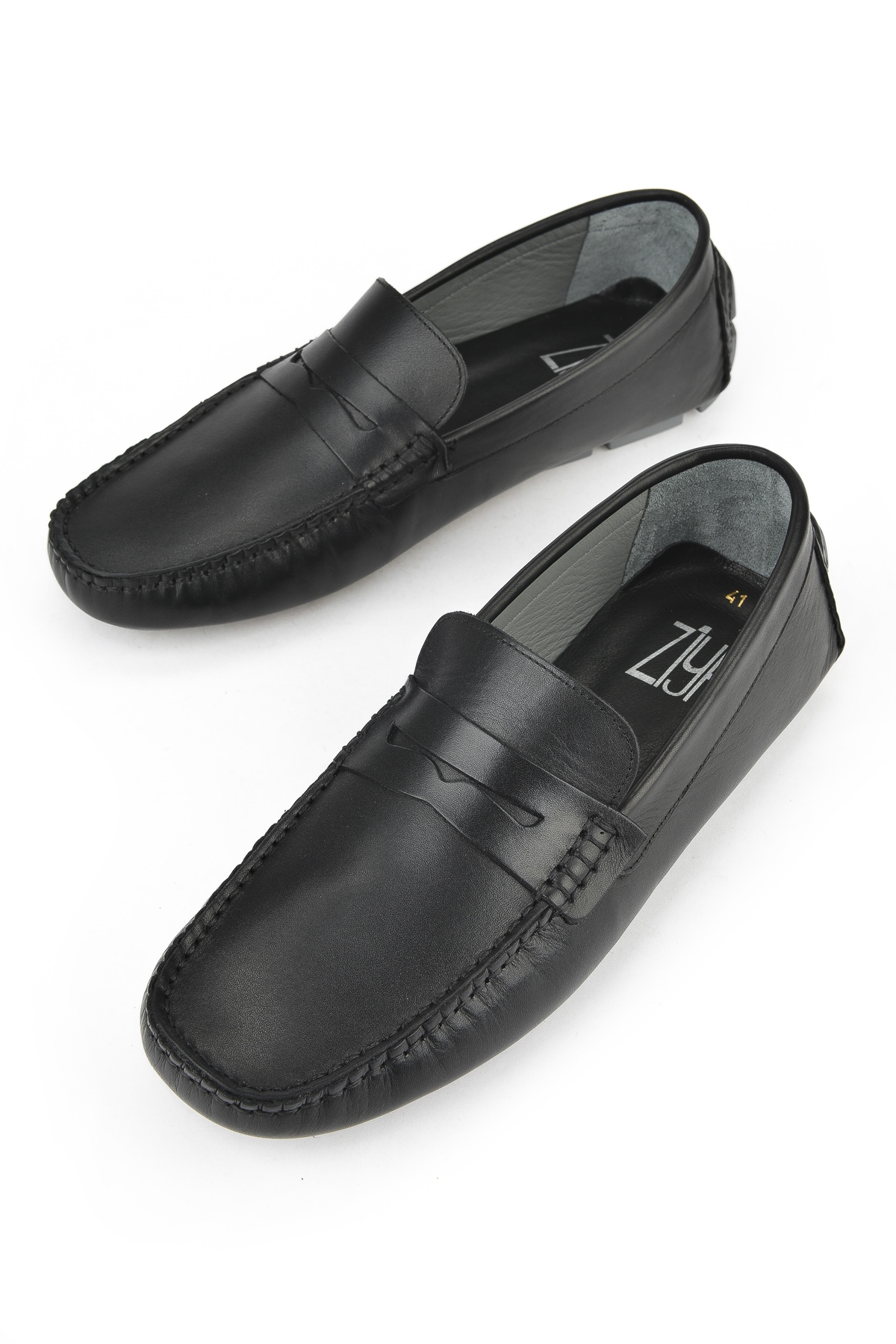 Erkek Hakiki Deri Ayakkabı 151986Z4289 Siyah - Görsel 6