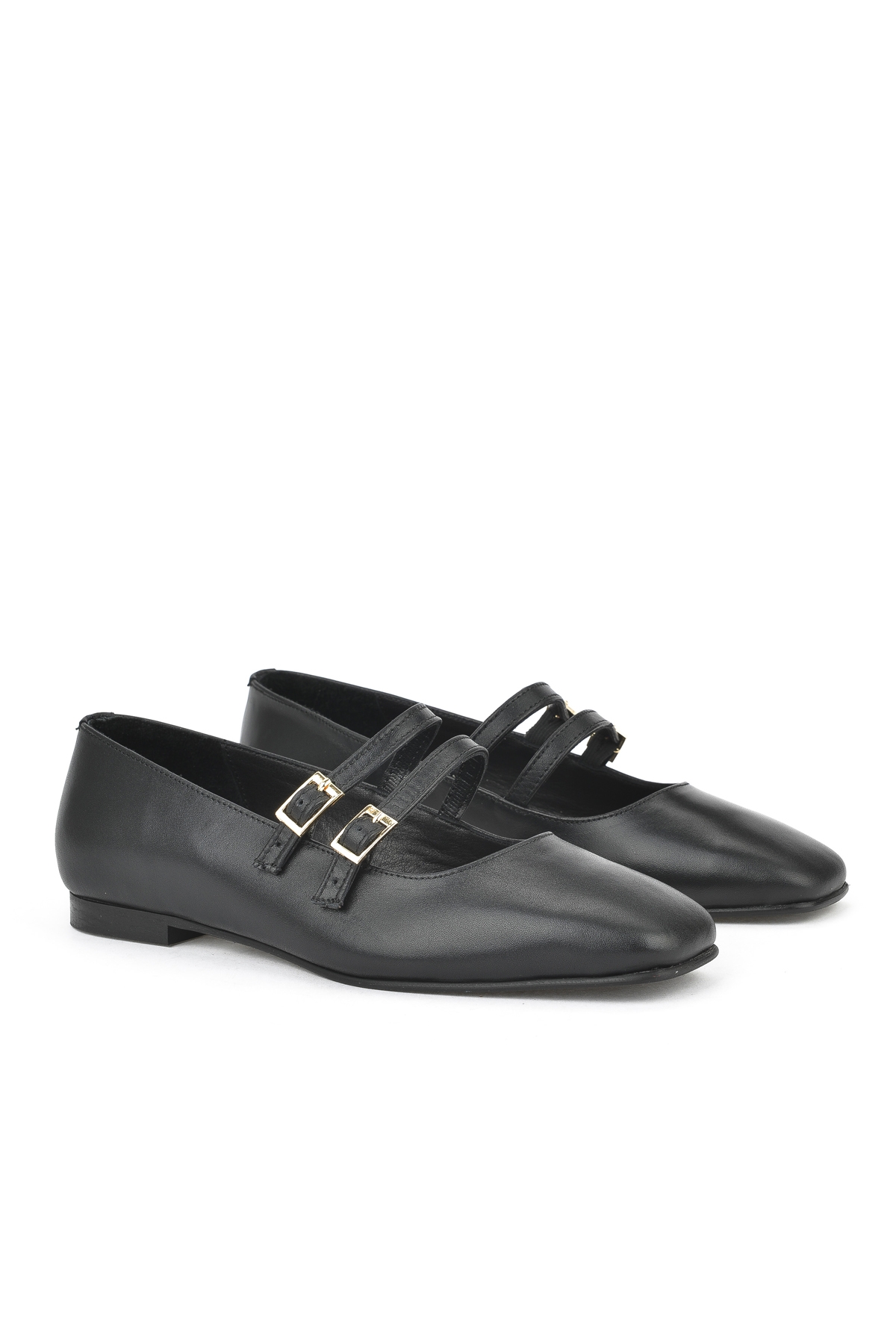 Kadın Hakiki Deri Babet 1531054Z3401 Siyah - Görsel 3