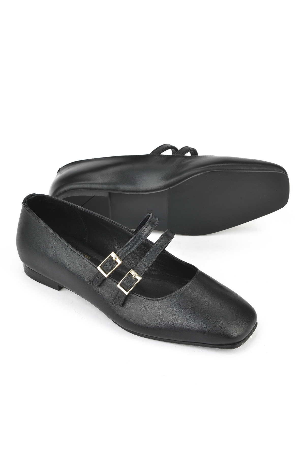 Kadın Hakiki Deri Babet 1531054Z3401 Siyah - Görsel 5