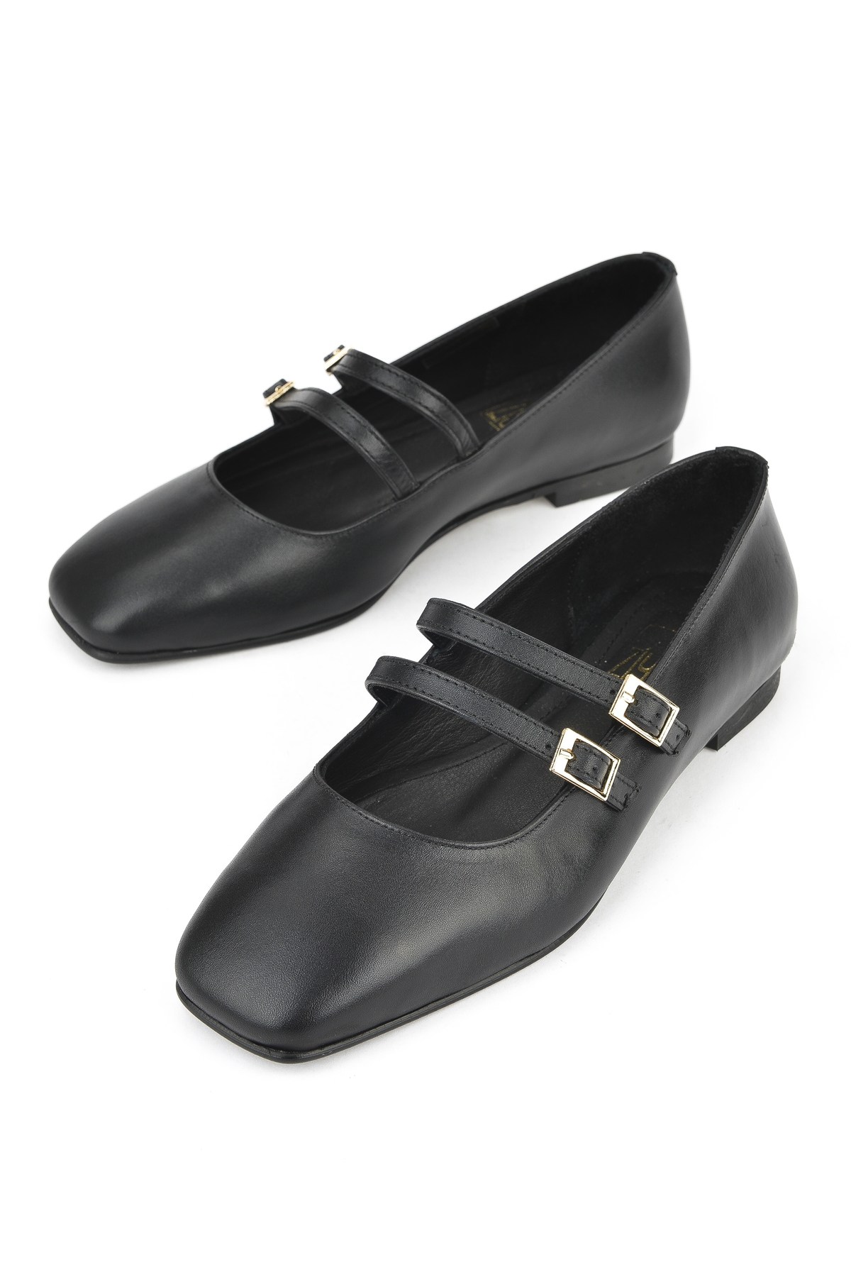 Kadın Hakiki Deri Babet 1531054Z3401 Siyah - Görsel 6