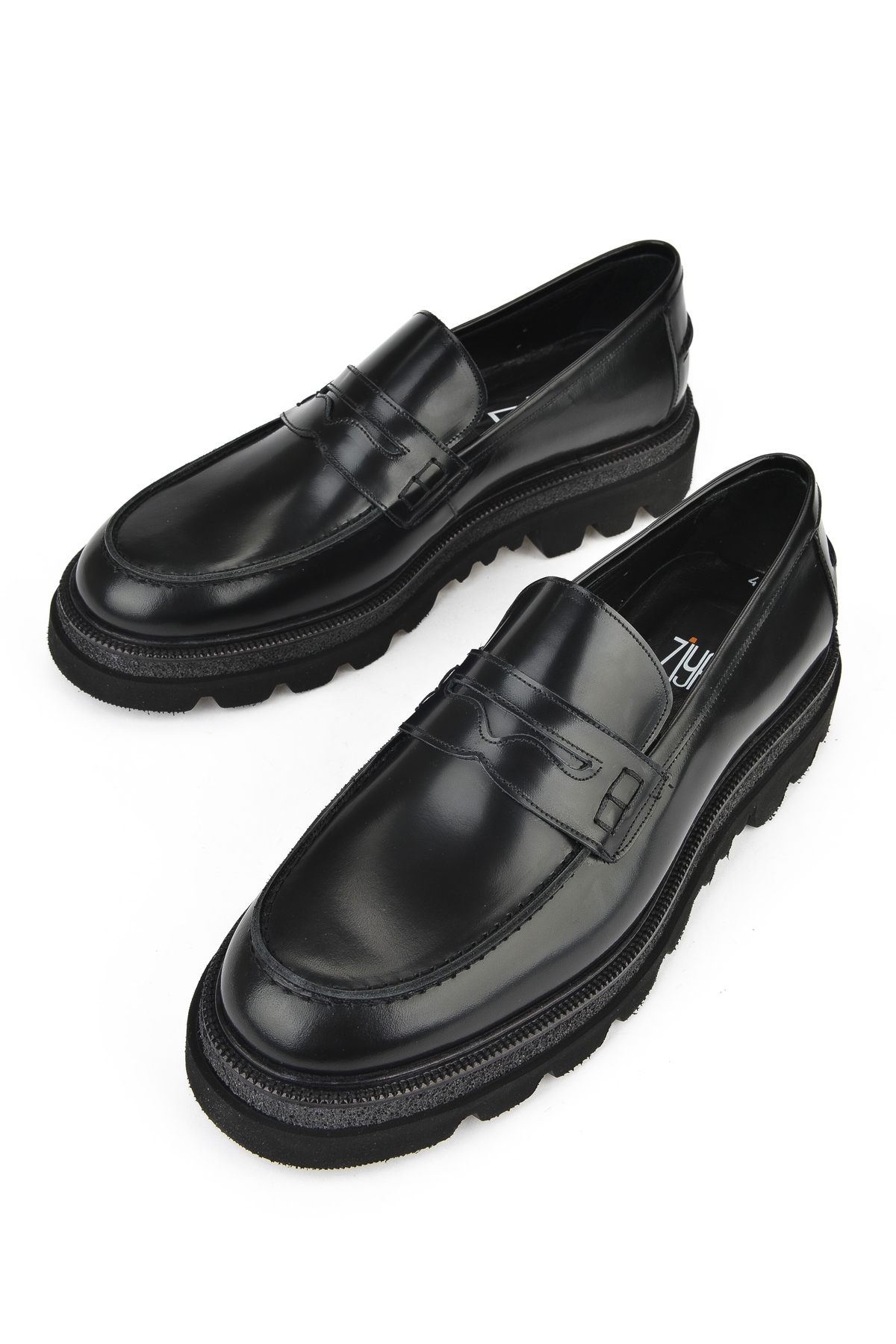Erkek Hakiki Deri Ayakkabı 153745Z29201 Siyah - Görsel 6