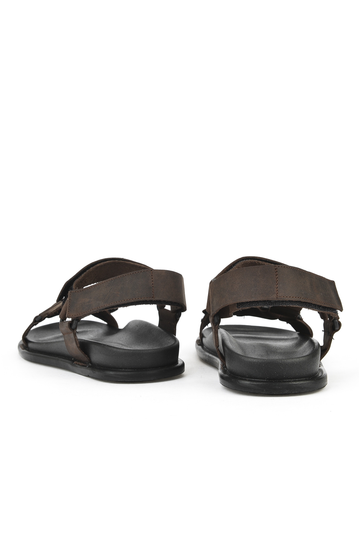 Erkek Hakiki Deri Sandalet 1511052Z5351 Kahve - Görsel 4