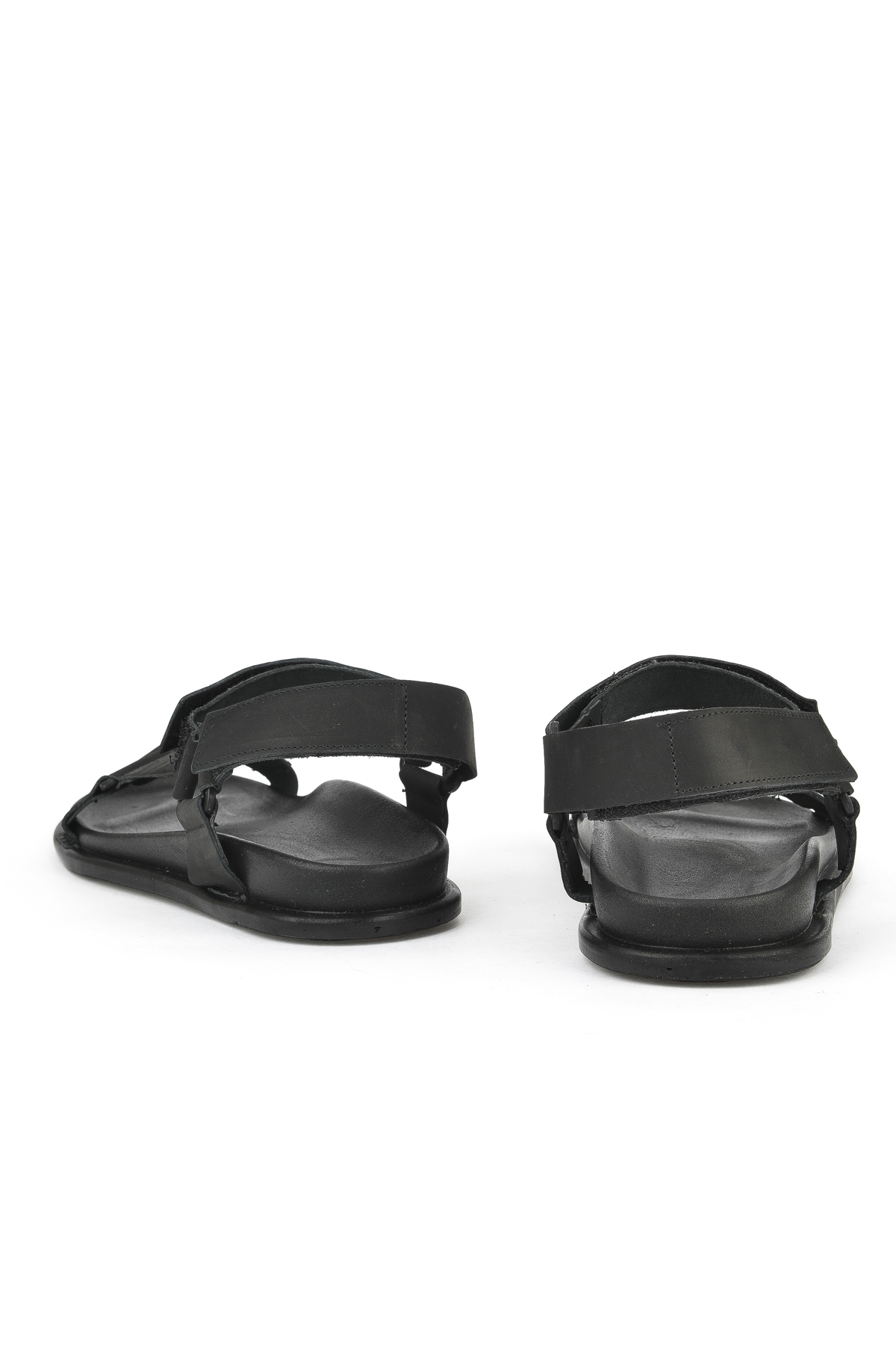 Erkek Hakiki Deri Sandalet 1511052Z5351 Siyah - Görsel 4