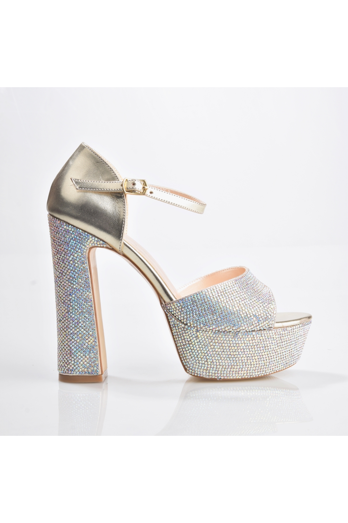 Miss Jena 4228 Platform Topuklu Taşlı Ayakkabı - Görsel 2