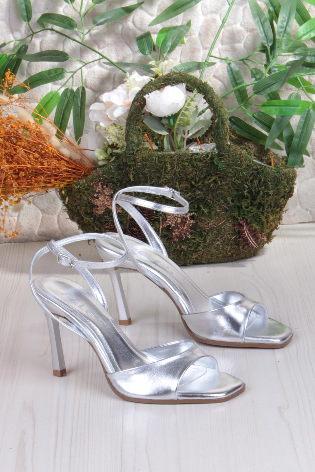 018-101 Fls Cilt Bilekten Bağlı Tek Bant Topuklu Ayakkabı - Görsel 6