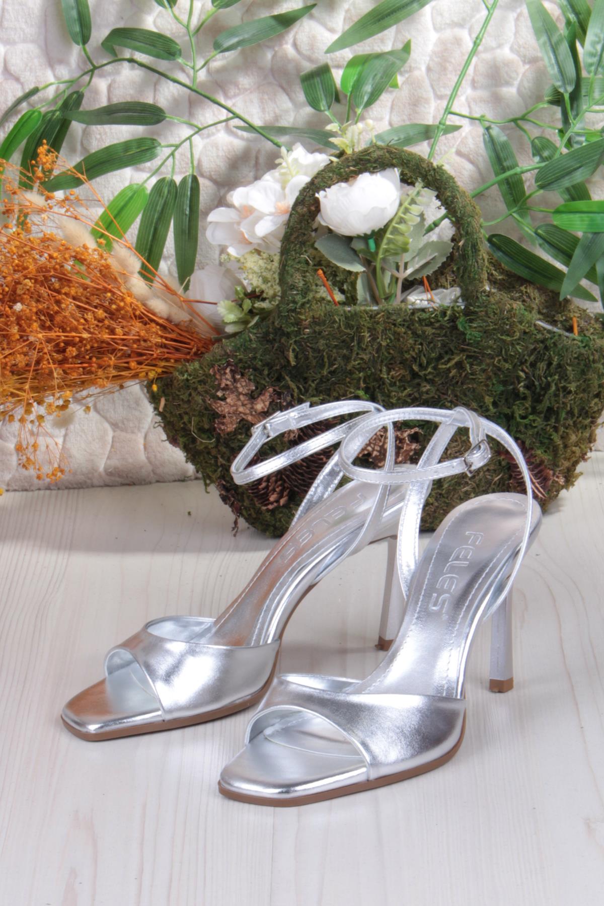 018-101 Fls Cilt Bilekten Bağlı Tek Bant Topuklu Ayakkabı - Görsel 7