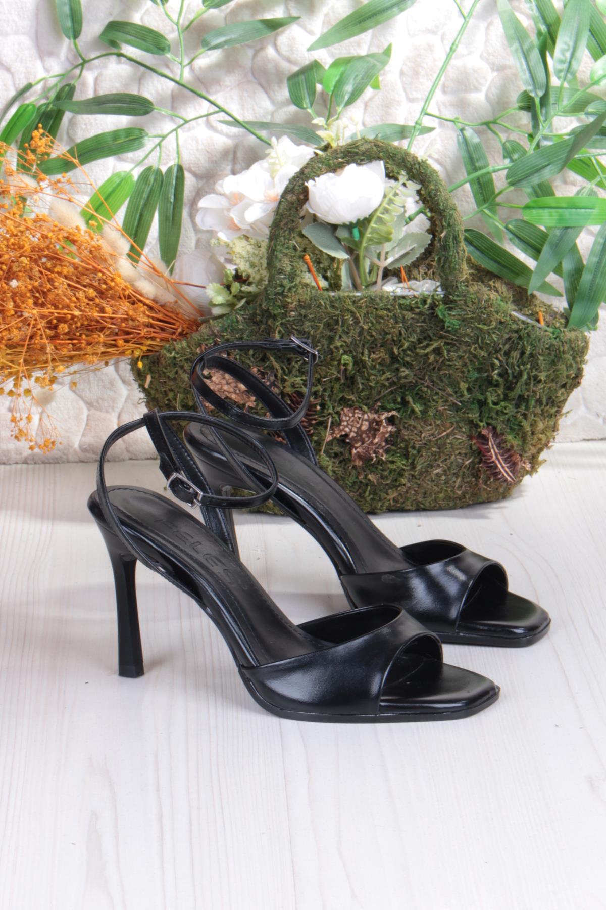 018-101 Fls Cilt Bilekten Bağlı Tek Bant Topuklu Ayakkabı - Görsel 6