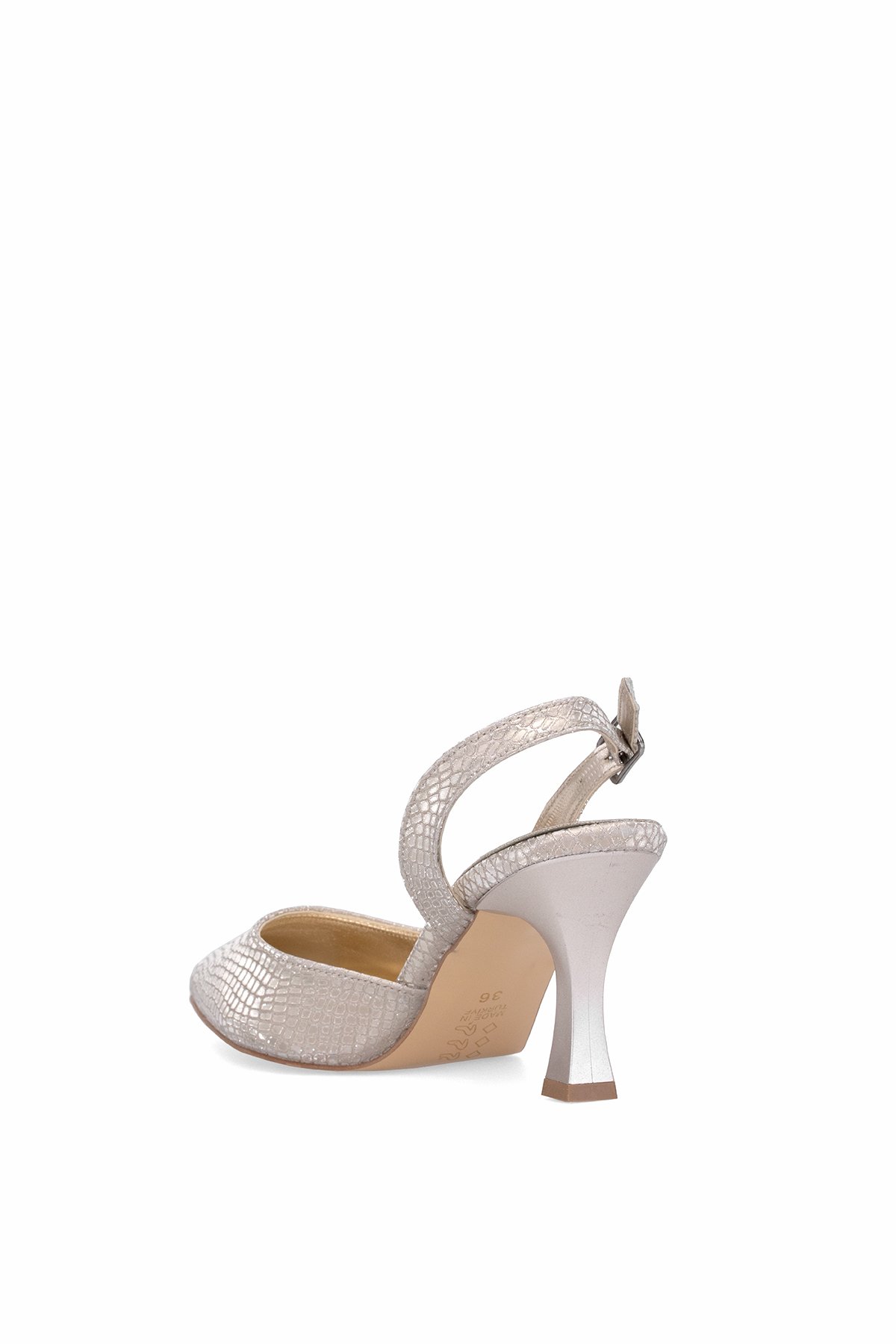 Elit MST1180Y Kadın Klasik Topuklu ayakkabı Altın - Görsel 5