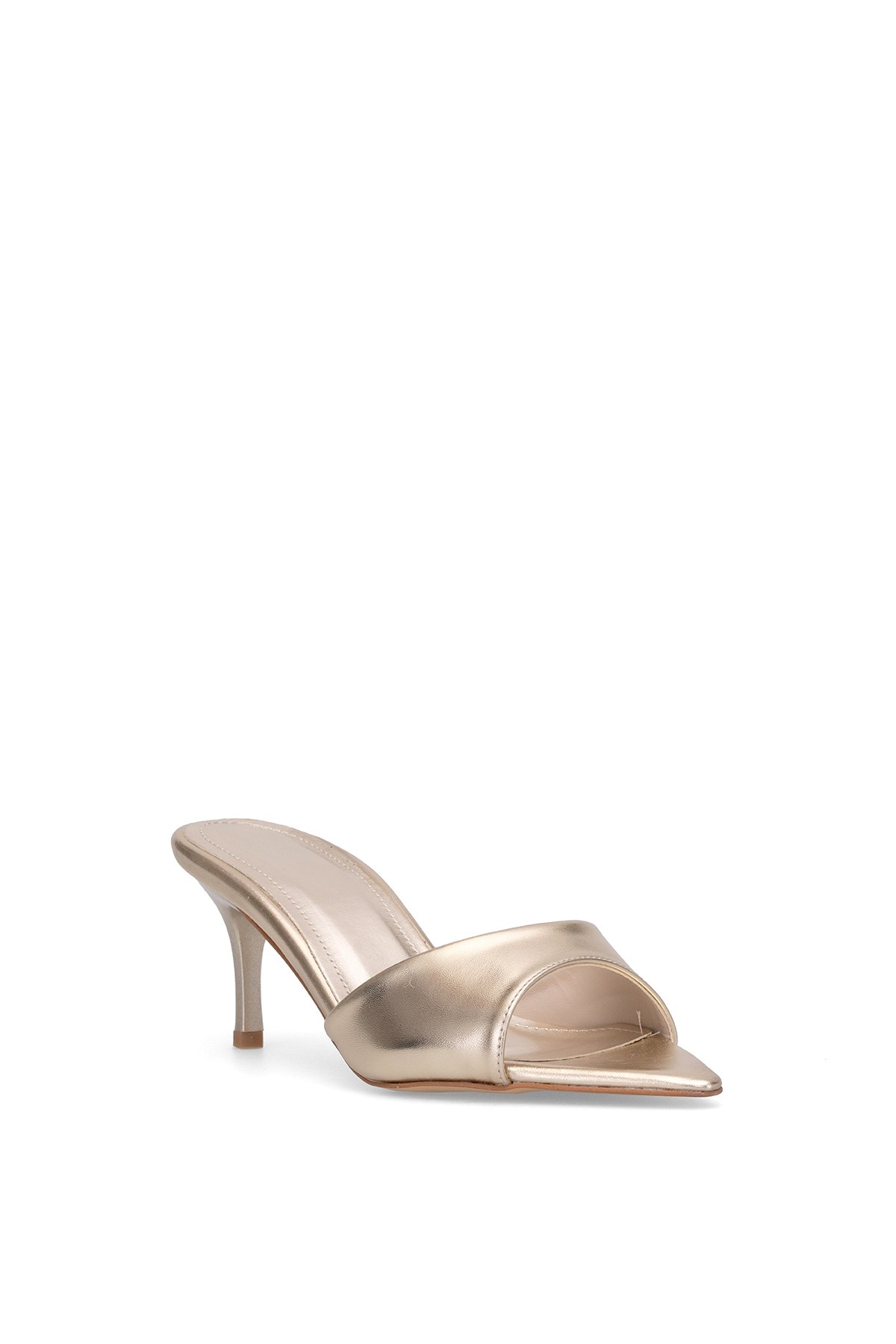 Elit BTSS01 Kadın Topuklu Terlik Altın - Görsel 3