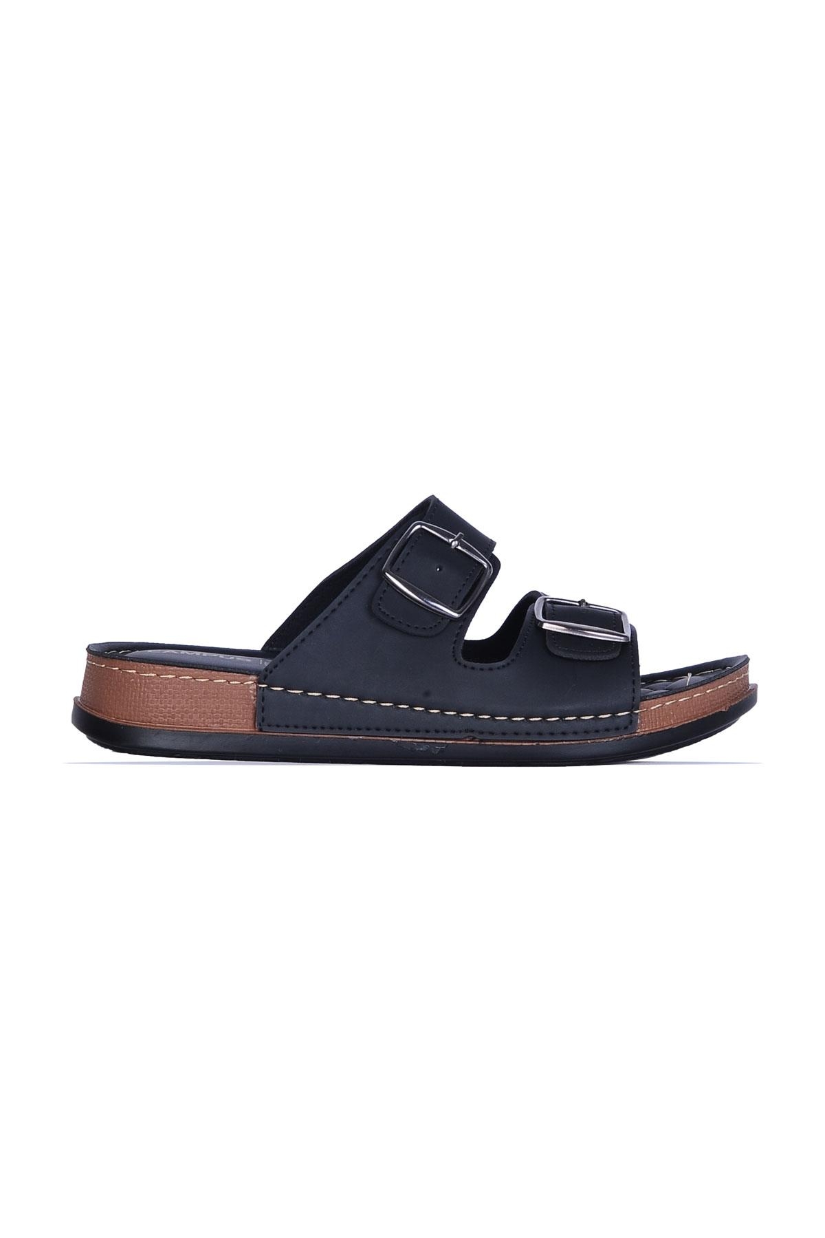 952-4 Campus Siyah Erkek Terlik - Görsel 2