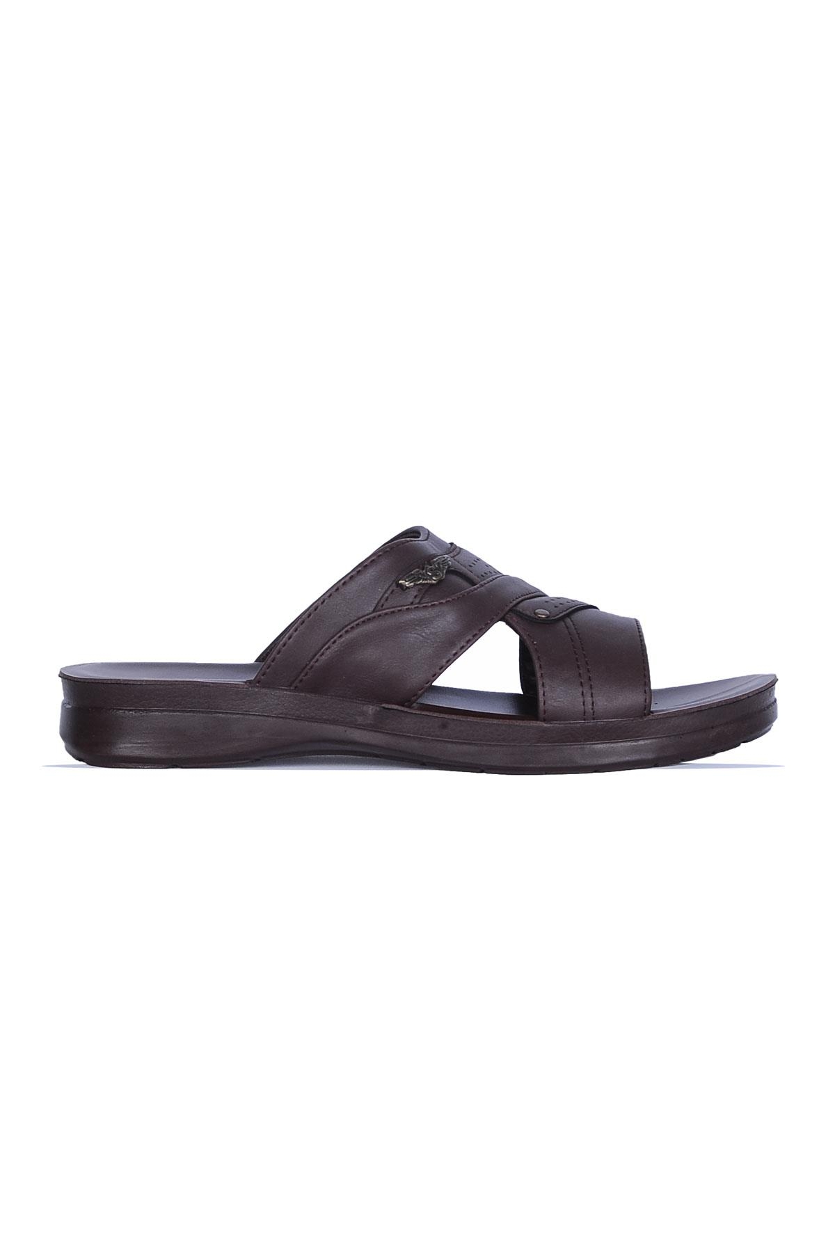 158-1 Soylu Kahve Günlük Yazlık Erkek Terlik - Görsel 2