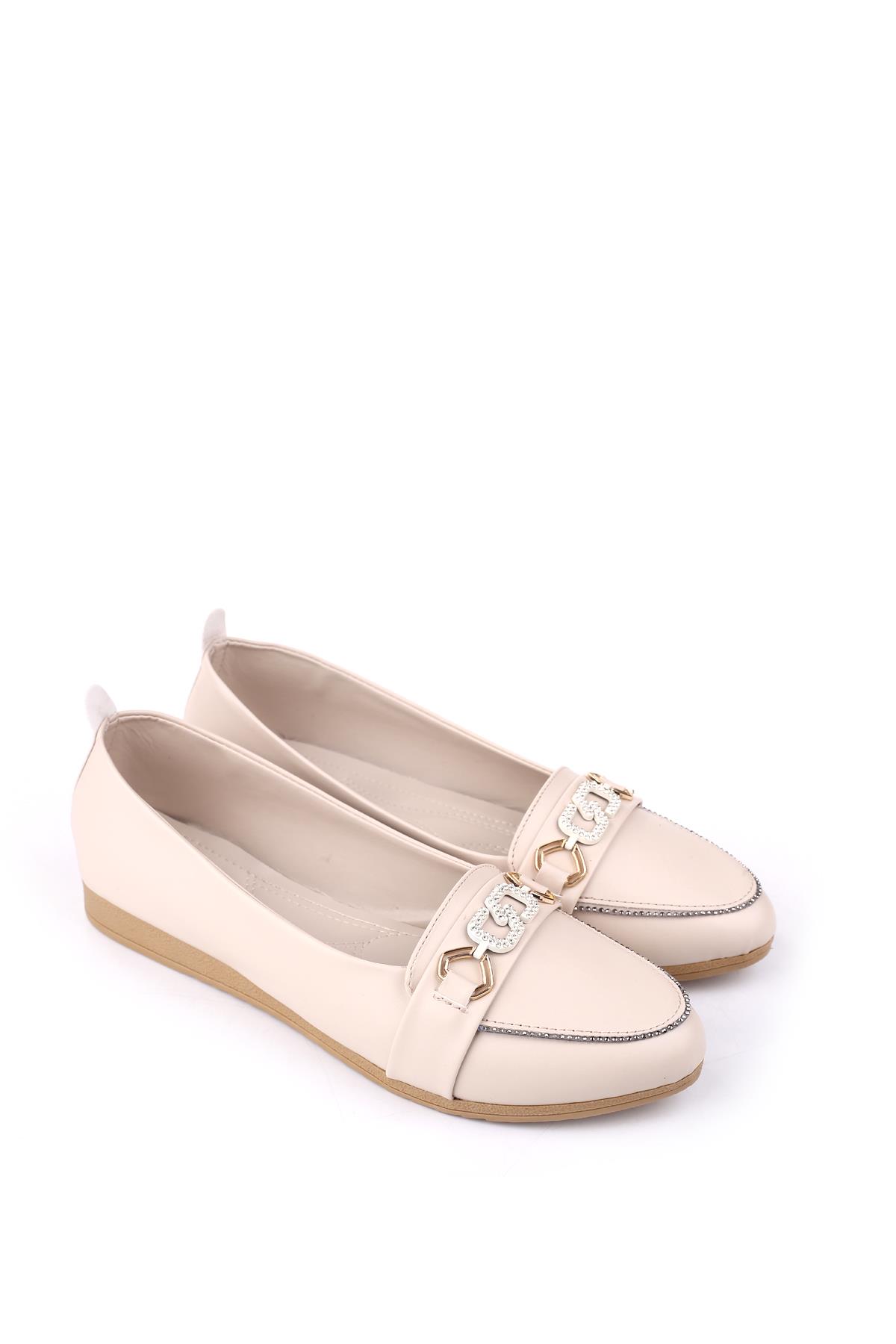 4717 Kadın Büyük Numara Rahat Taban Babet Ayakkabı - Görsel 2