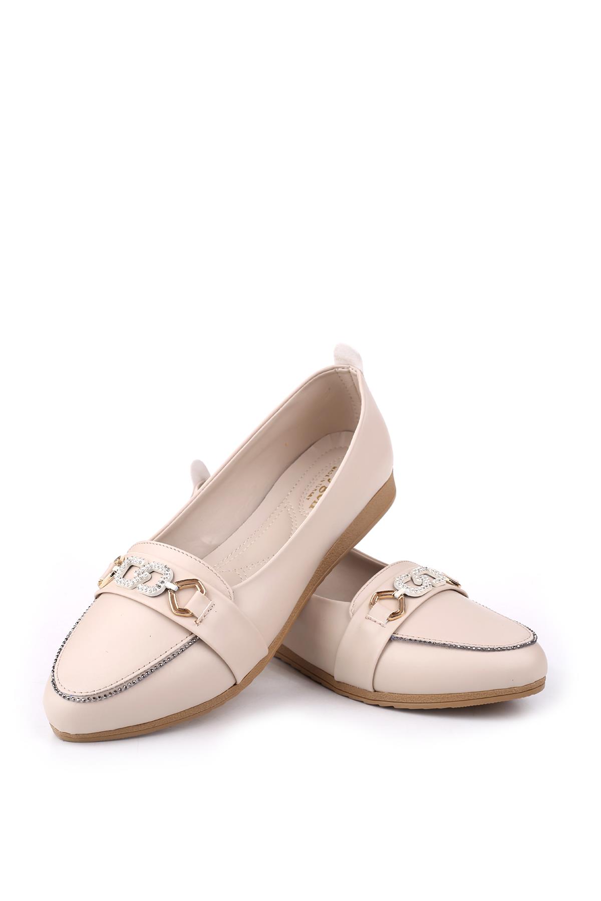 4717 Kadın Büyük Numara Rahat Taban Babet Ayakkabı - Görsel 4