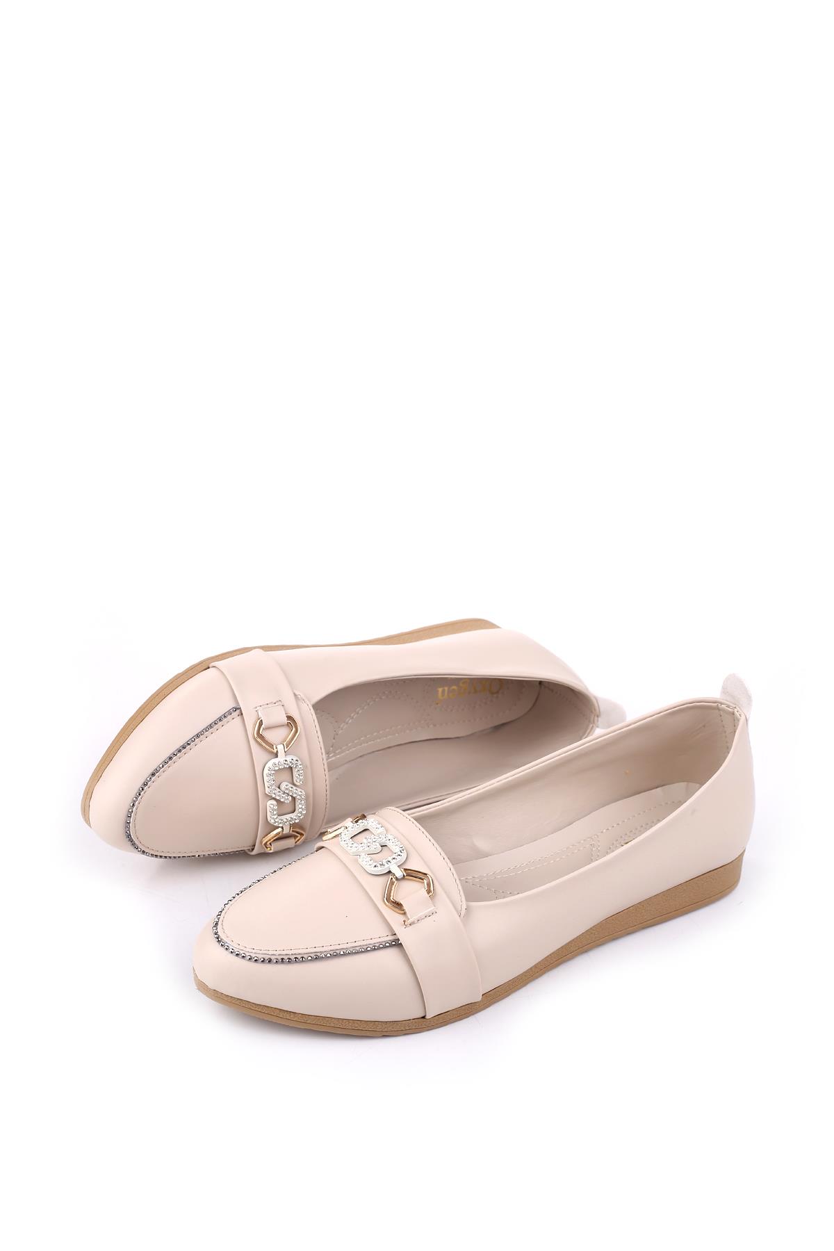 4717 Kadın Büyük Numara Rahat Taban Babet Ayakkabı - Görsel 5