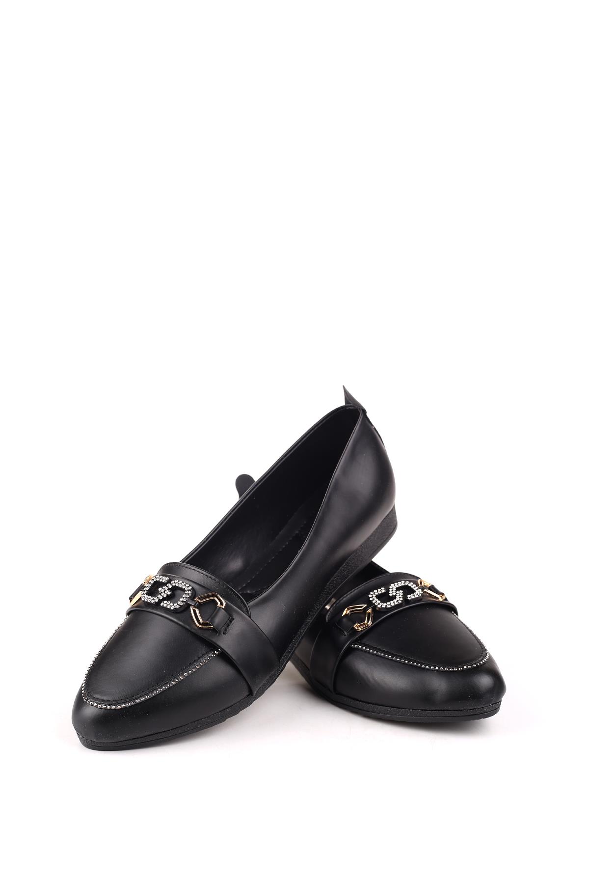 4717 Kadın Büyük Numara Rahat Taban Babet Ayakkabı - Görsel 4