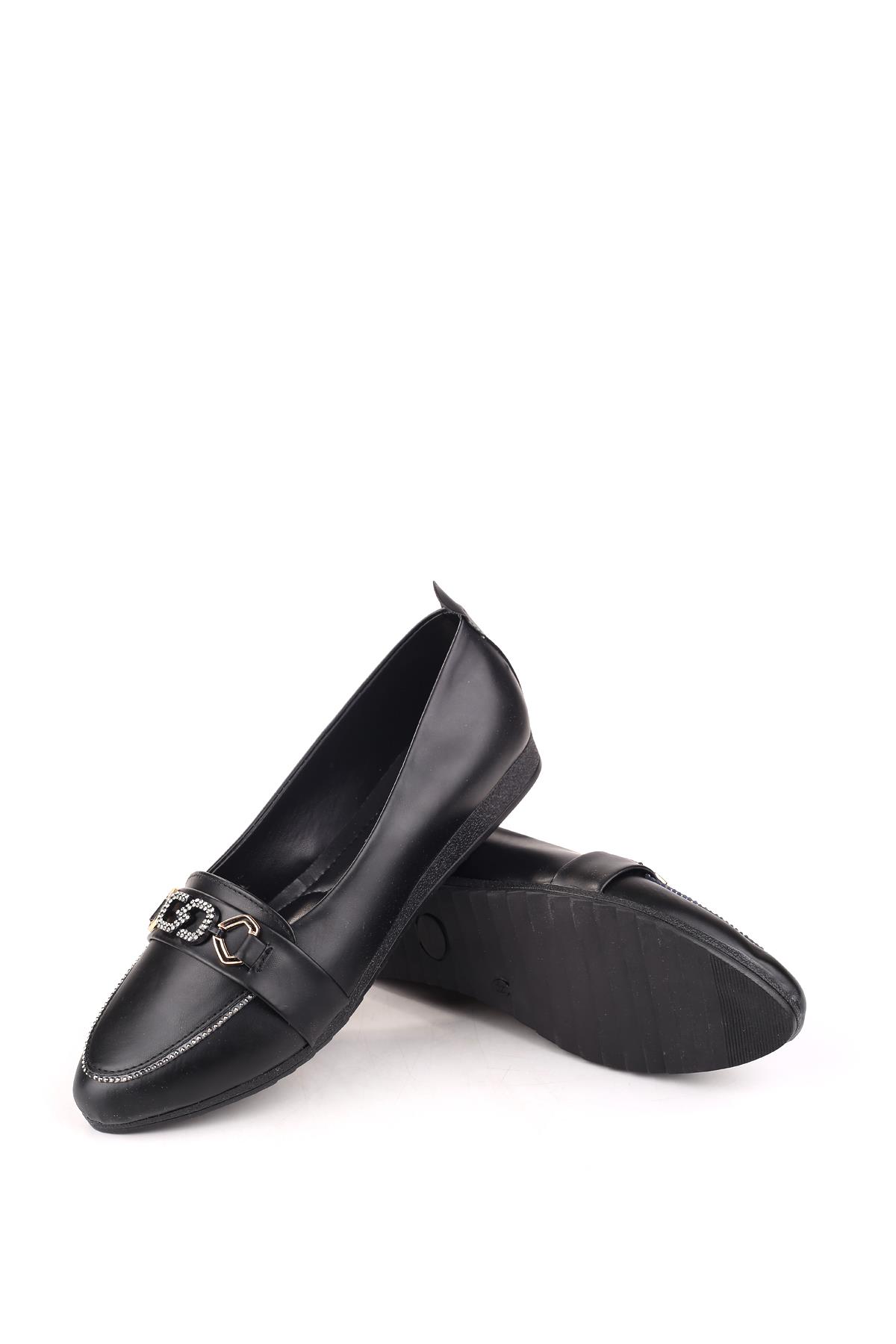 4717 Kadın Büyük Numara Rahat Taban Babet Ayakkabı - Görsel 6