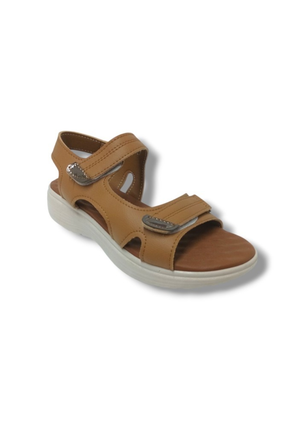 805-25 Deri Anatomik Cırt Bant Kadın Sandalet - Görsel 2