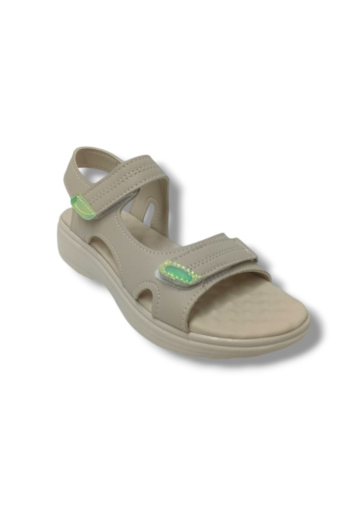 805-25 Deri Anatomik Cırt Bant Kadın Sandalet - Görsel 2
